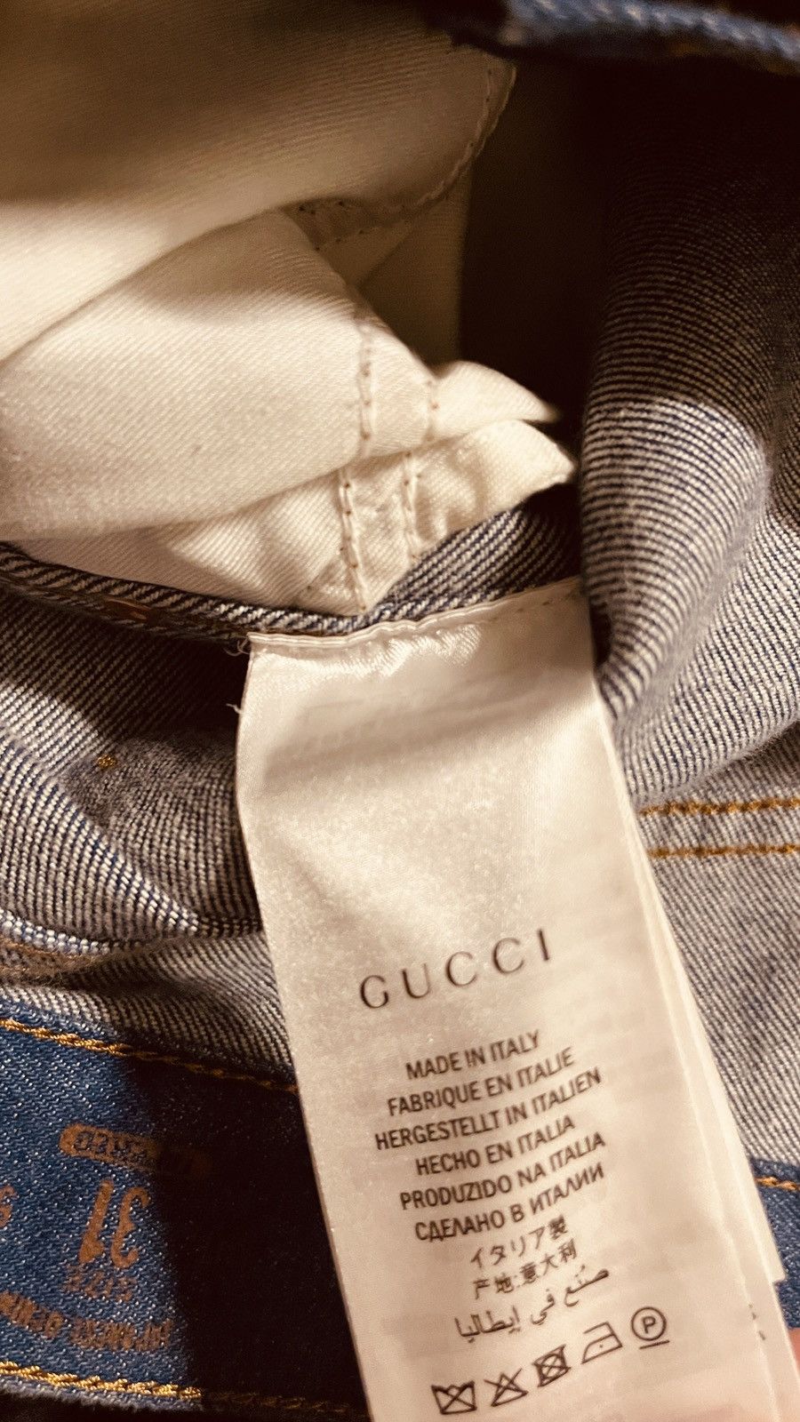 Gucci Gucci Embroidered Jeans Men’s Size US 31 - 6 Thumbnail