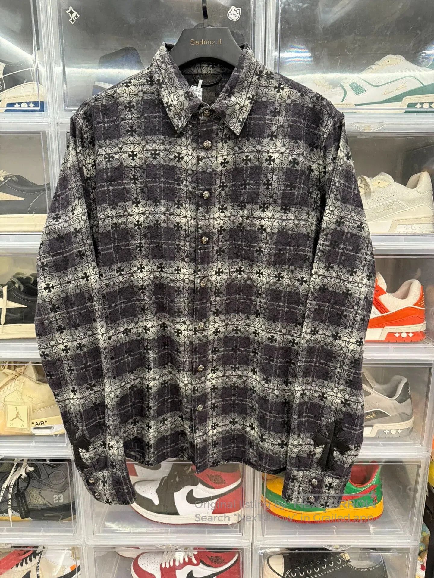 Chrome Hearts chrome hearts black gray patterned shirt. Size US L / EU 52-54 / 3 - 1 Thumbnail