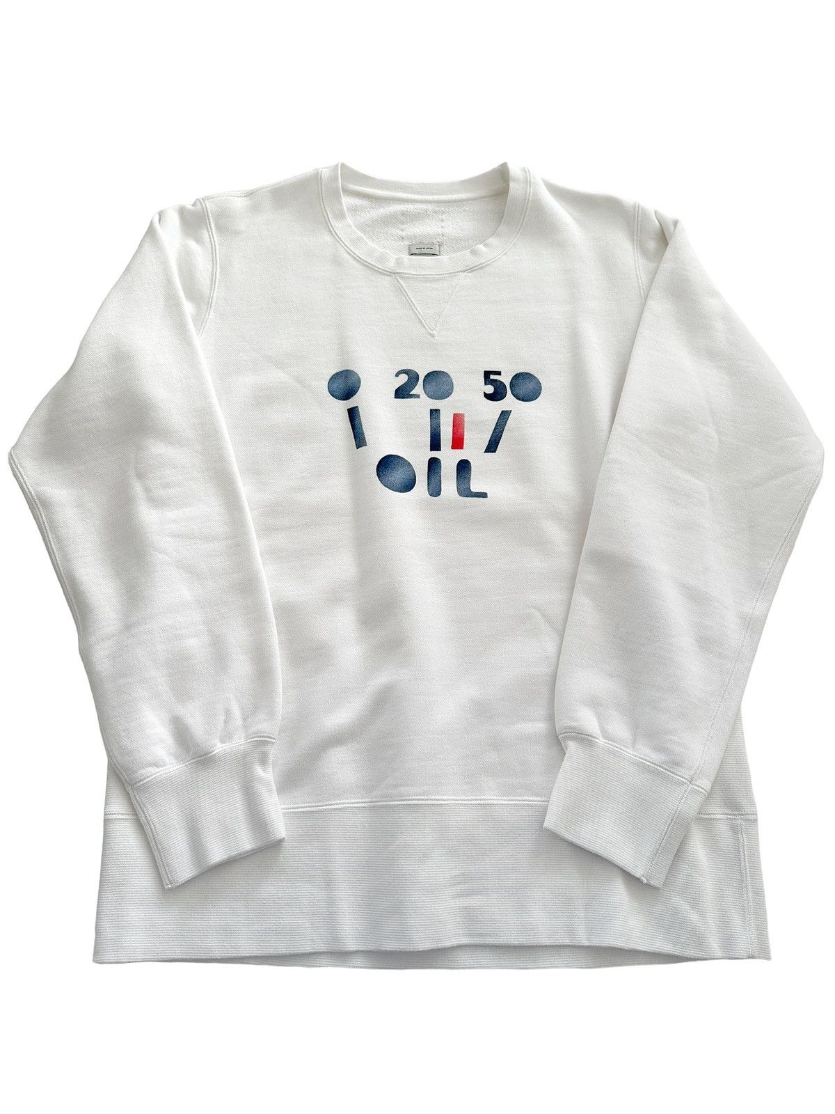 image of Visvim Sz4 Limited Edition Stencil Gas/oil Crewneck in White, Men's (Size XL)