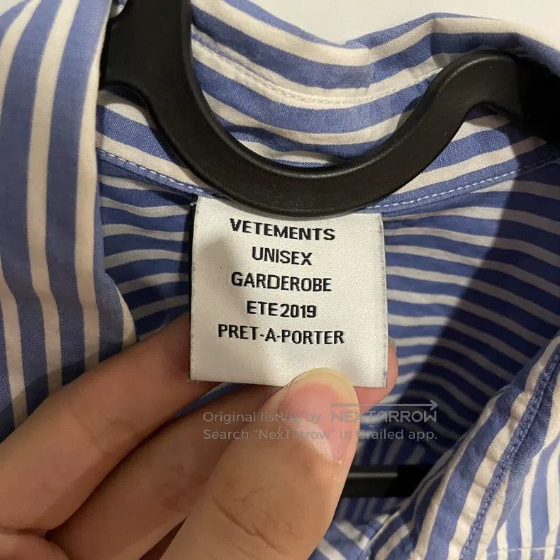 Vetements Vetements Striped patchwork shirt Size US S / EU 44-46 / 1 - 4 Thumbnail