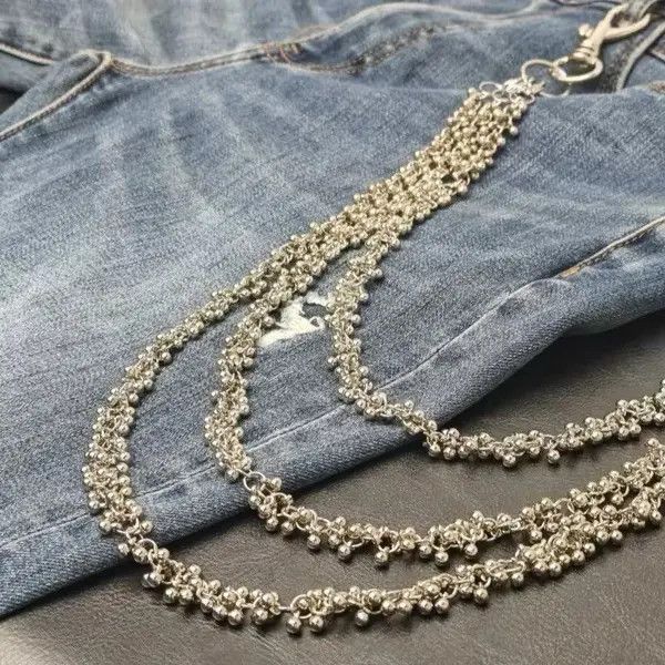 Jewelry Fukiishi x Hin Bead Flower Three Tier Silvery Pants Chain Size ONE SIZE - 6 Thumbnail