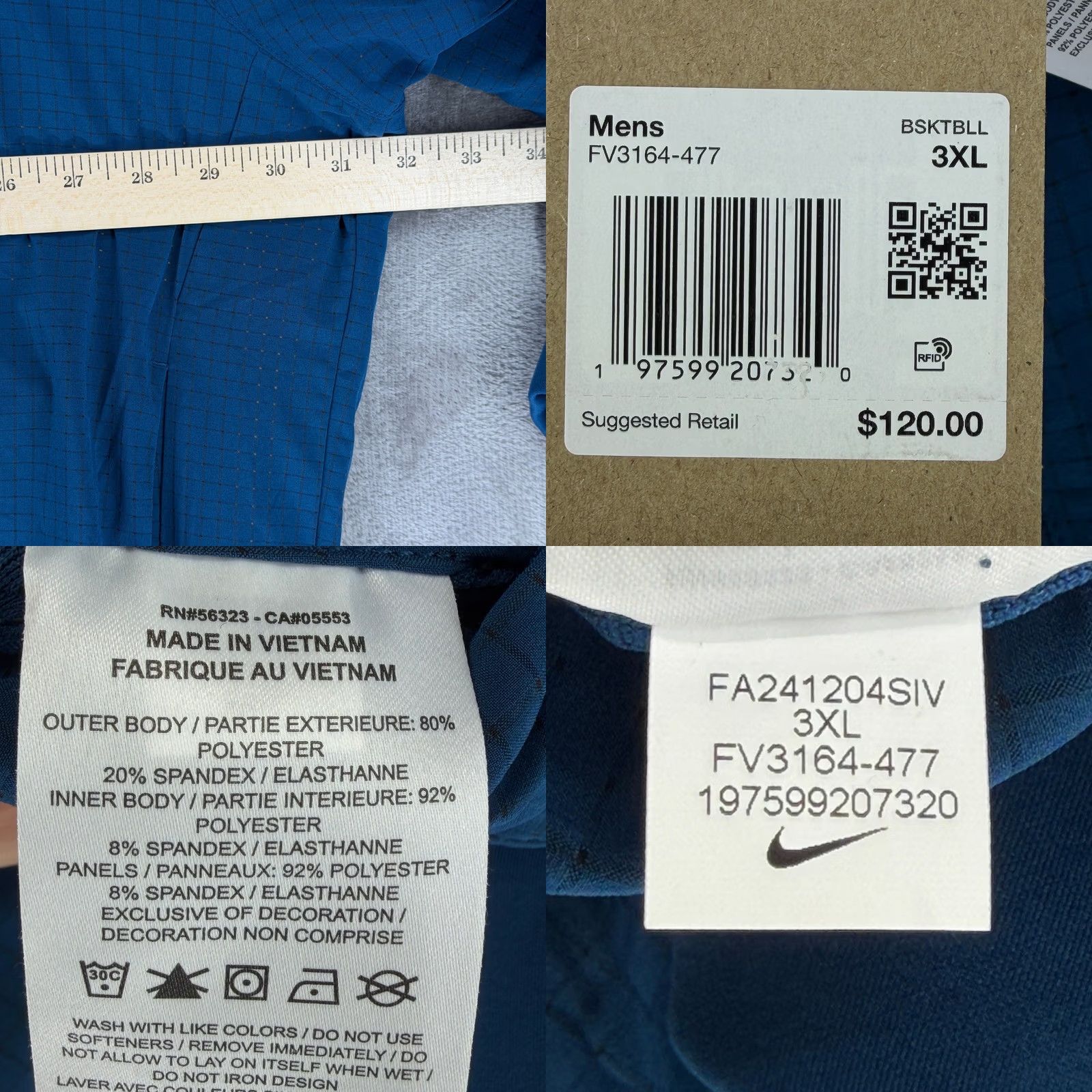 Nike Nike Dri-FIT Reversible Basketball Jacket Blue FV3164-477 3XL NEW Size US XXL / EU 58 / 5 - 8 Thumbnail