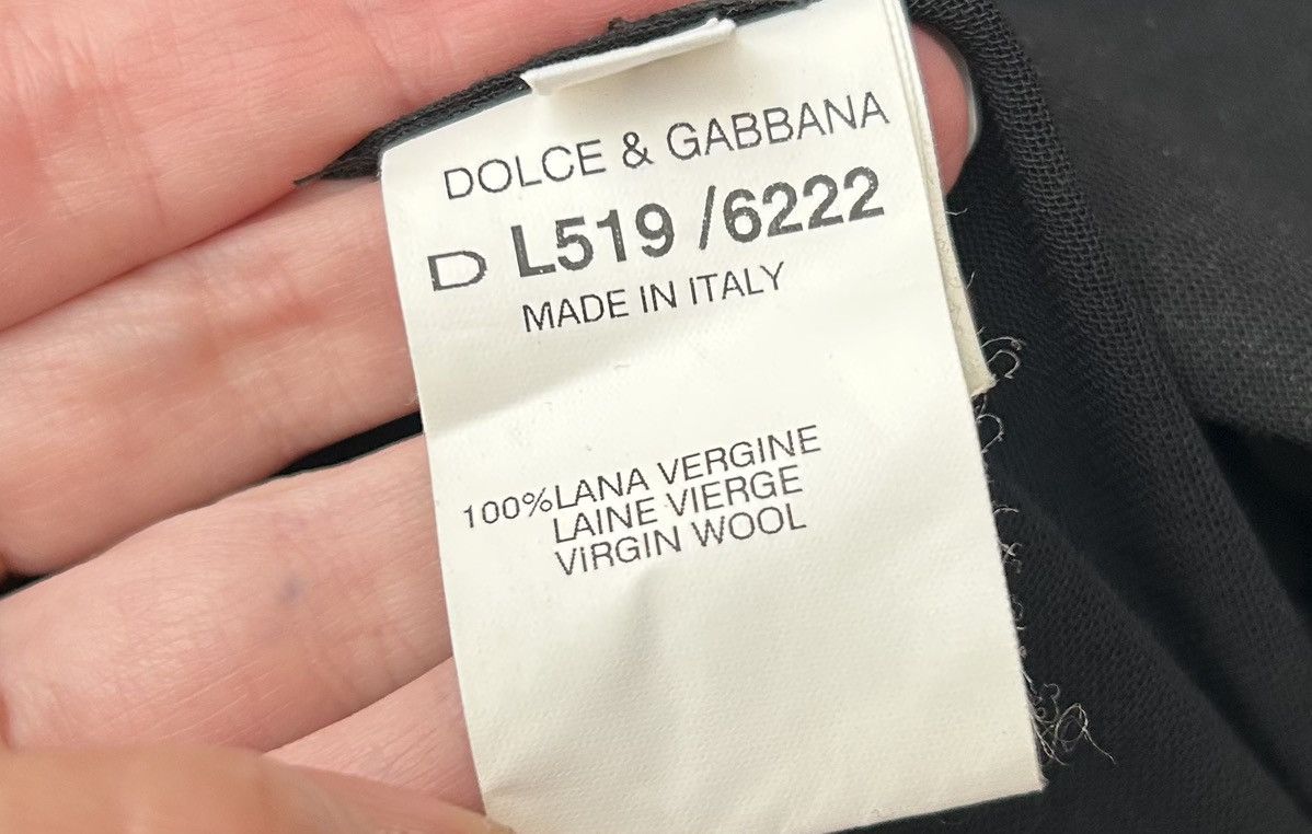 Dolce & Gabbana × Vintage 90’s Dolce & Gabbana Black Wool Robe Dress Sheer Coat Size S / US 4 / IT 40 - 7 Thumbnail