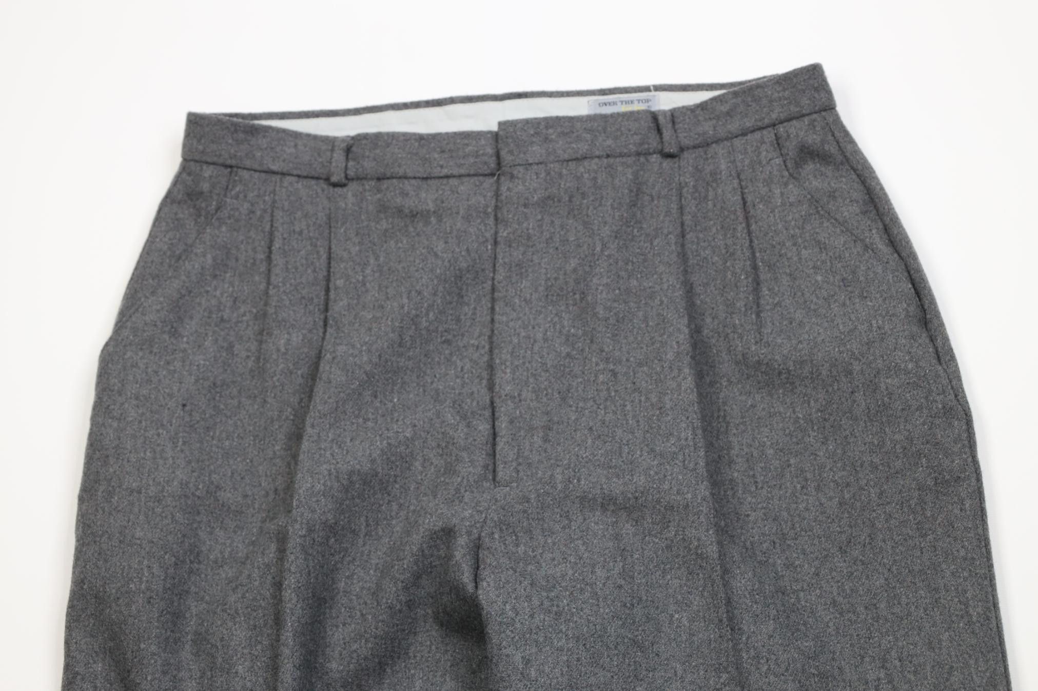 Vintage Vintage 70s 80s Streetwear Wool Tapered Leg Chino Pants Gray Size 32" / US 10 / IT 46 - 2 Thumbnail