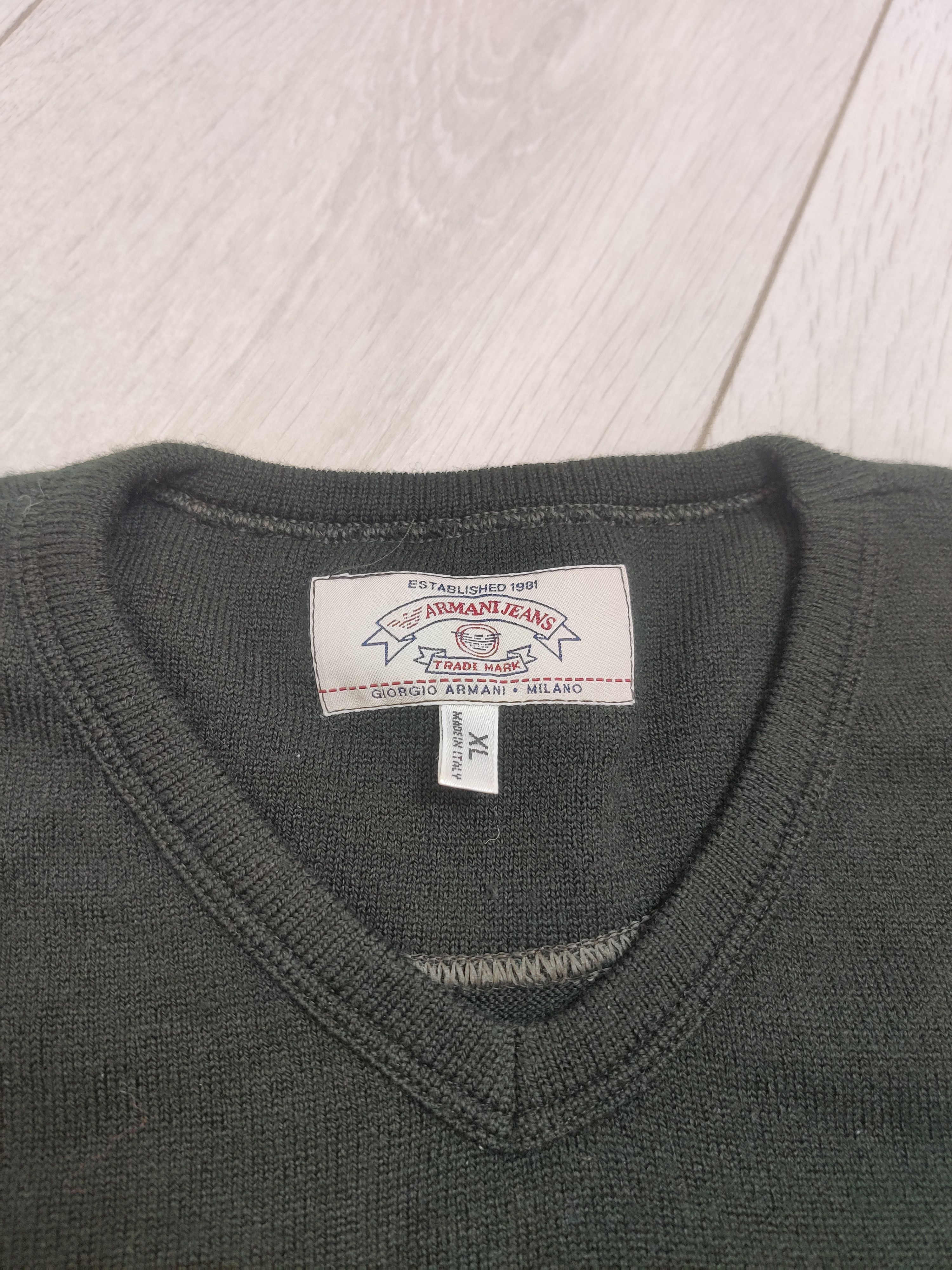 Armani Vintage Armani Jeans V neck sweater made in Italy Size US XL / EU 56 / 4 - 5 Thumbnail
