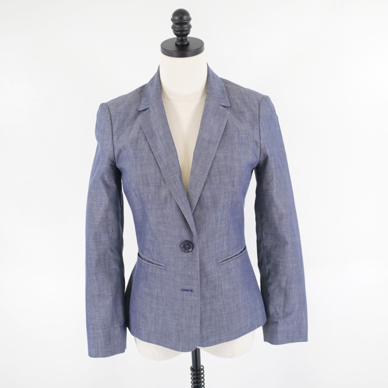 Express Express Polyester Blend Blue Size 4 2 Button Blazer Size S / US 4 / IT 40 - 1 Thumbnail
