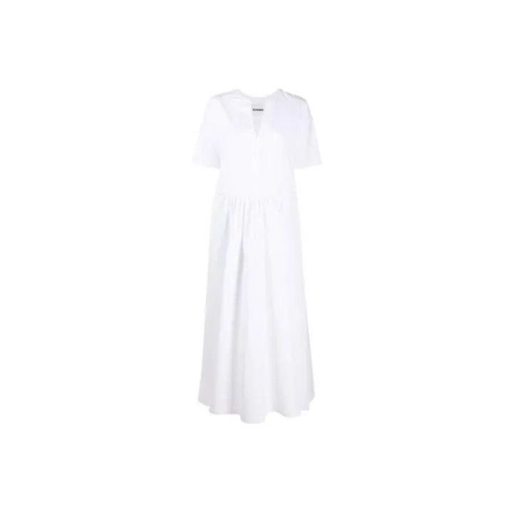 Jil Sander Jil Sander White Hollow Long Dress SS23 0079 Size US 38 / EU 54 - 1 Thumbnail