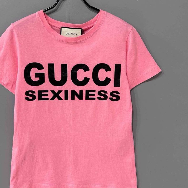 Gucci GUCCI Pink Short Sleeve Logo TShirt-2505 Size XXS / US 00 / IT 34 - 3 Thumbnail