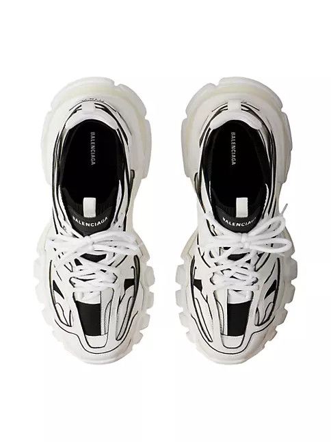 Balenciaga o1mt1gz0724 Track Sock Sneakers in Black/White Size US 8 / IT 38 - 6 Thumbnail