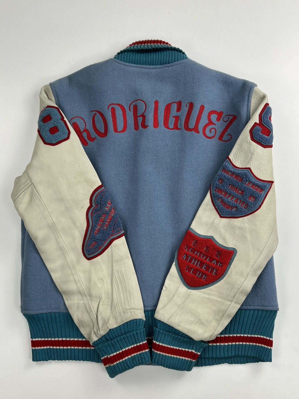 Japanese Brand VINTAGE BLUE BUCK VARSITY JACKET Size US XXS / EU 40 - 16 Thumbnail