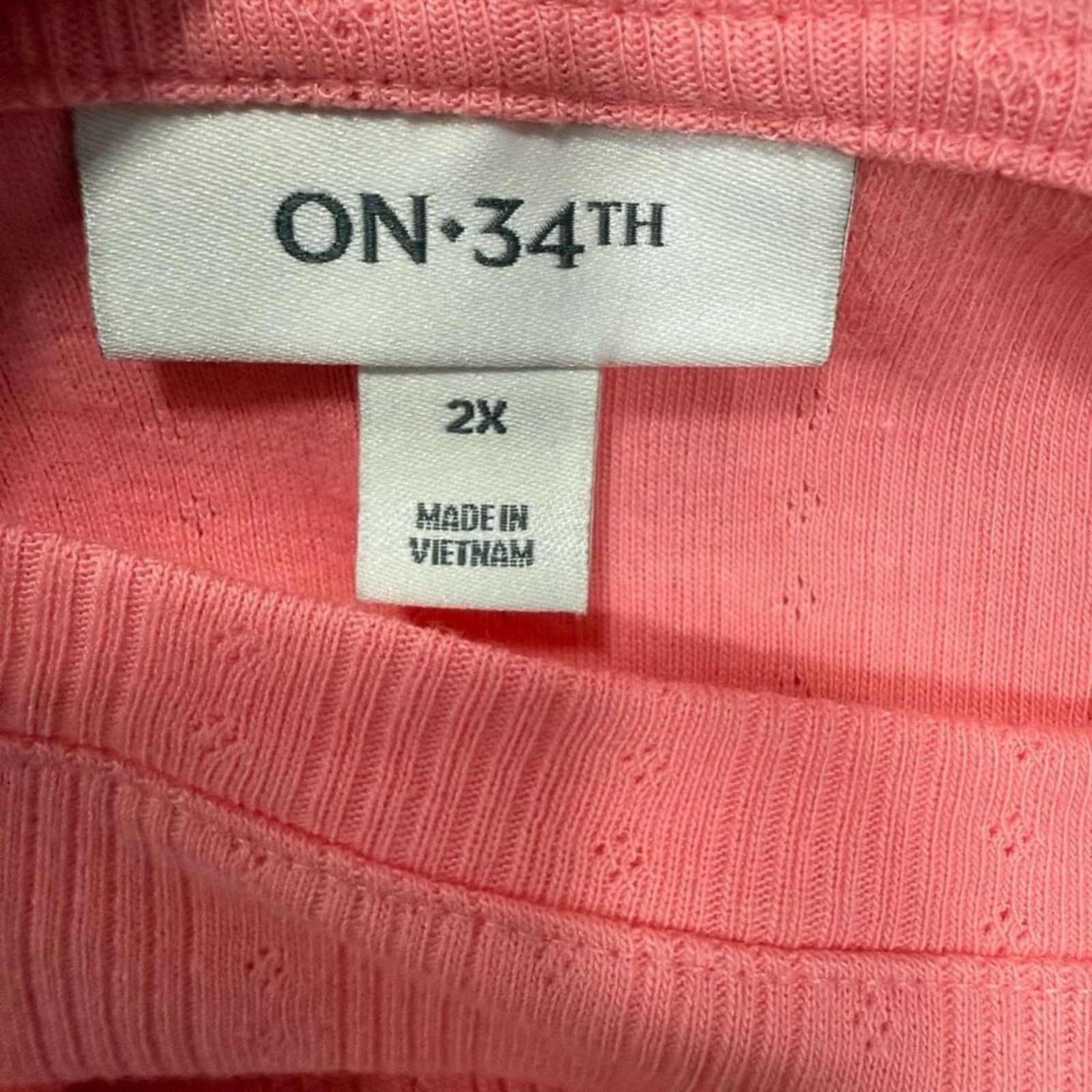 Macys Plus Size Pointelle-Rib Long-Sleeve Top 2X NEW # G547 Size XXL / US 16-18 / IT 52-54 - 8 Thumbnail
