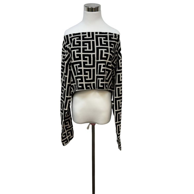 Balmain Balmain Monogram Print Top Size 36 Size XS / US 0-2 / IT 36-38 - 1 Thumbnail