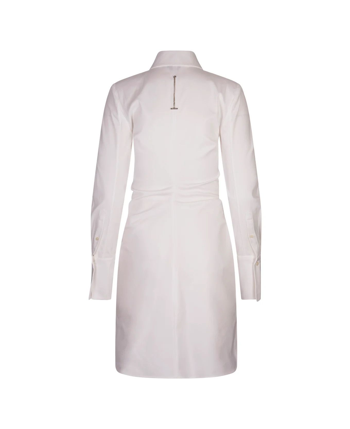 Alexander McQueen o1srvl11e0326 Mini Shirt Dress in White Size M / US 6-8 / IT 42-44 - 2 Thumbnail