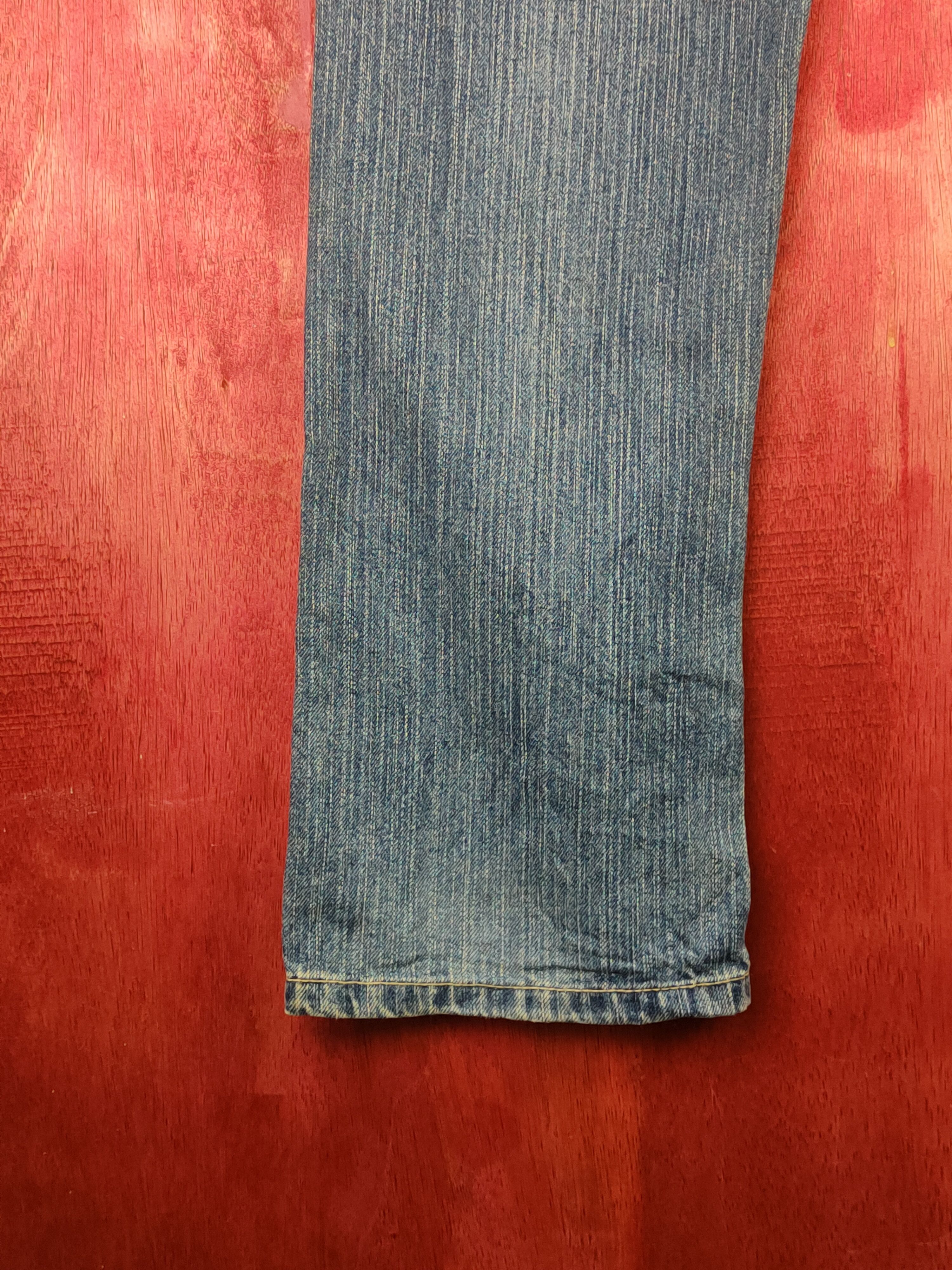 Japanese Brand Double Waist Japan Blue Distressed ripped Denim #S1516 Size 31" - 10 Thumbnail