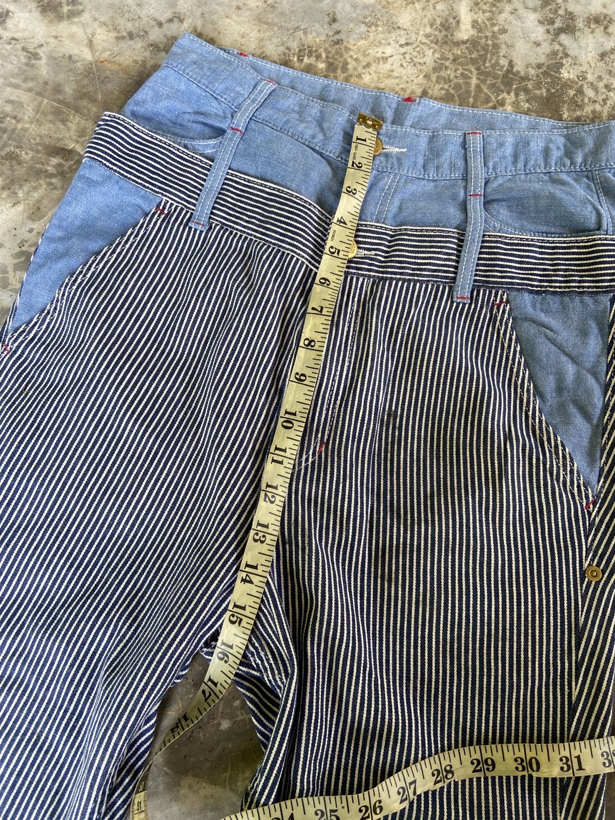 Issey Miyake × Japanese Brand × mercibeaucoup Doublewaist Hickory Stripe Mercibeaucoup Pant Size US 30 / EU 46 - 9 Thumbnail