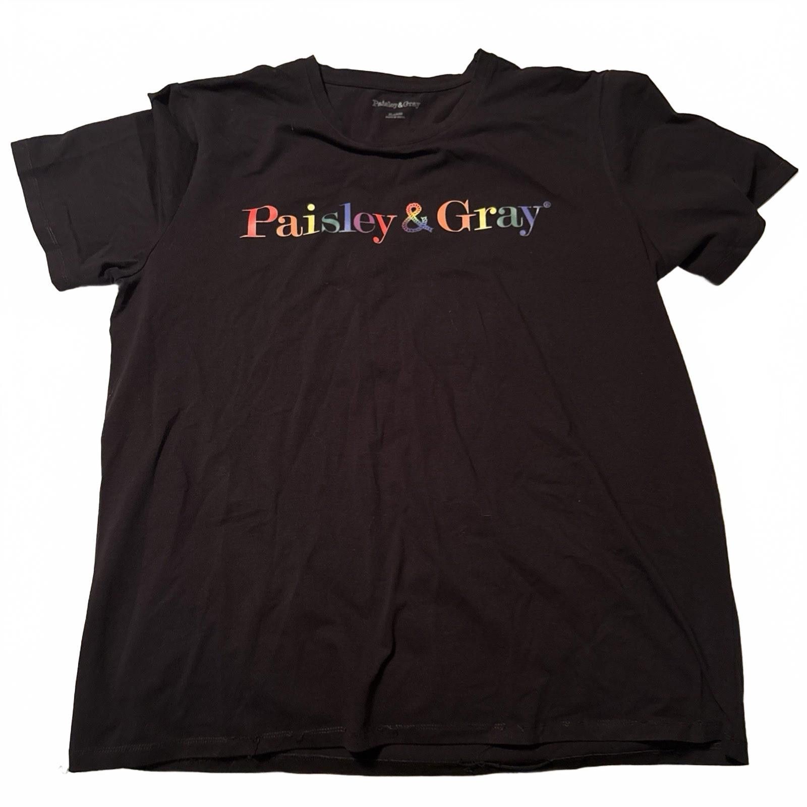 Other Paisley & Gray XL Multi-color Ampersand Logo Black T-shirt Size US XL / EU 56 / 4 - 1 Thumbnail