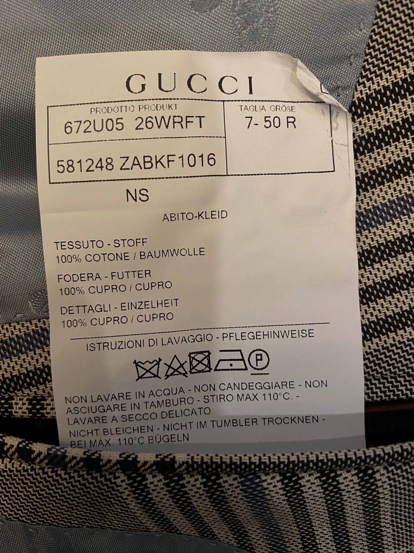 Gucci GUCCI Double Breasted Check Wool Suit 50R Size 50R - 5 Thumbnail