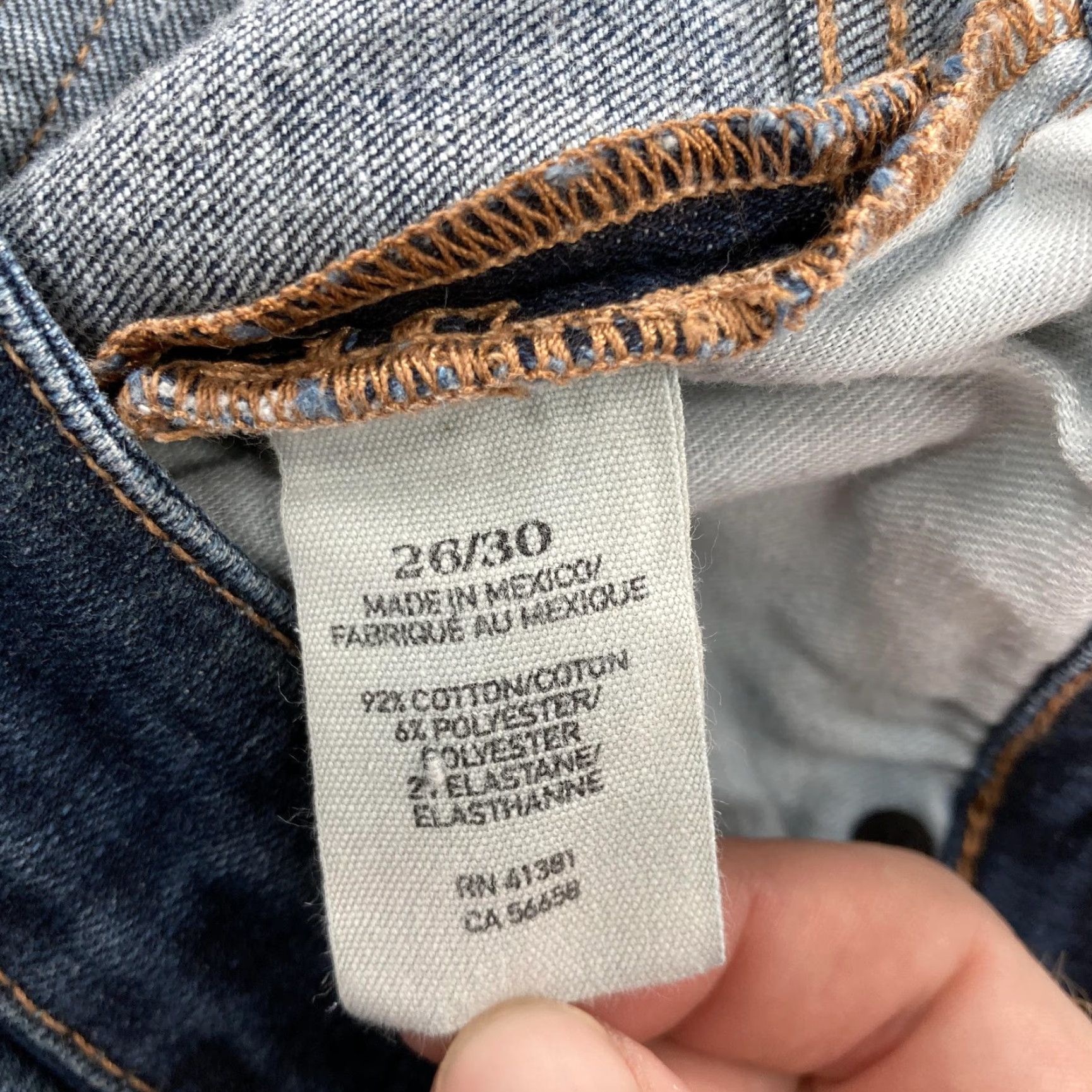 Vintage Denim & Supply Ralph Lauren Jeans Womens Skinny 26x30 Blue Dark Wash Stretch Denim Slim Mid Rise Zip 5-Pocket Size 26" / US 2 / IT 38 - 6 Thumbnail