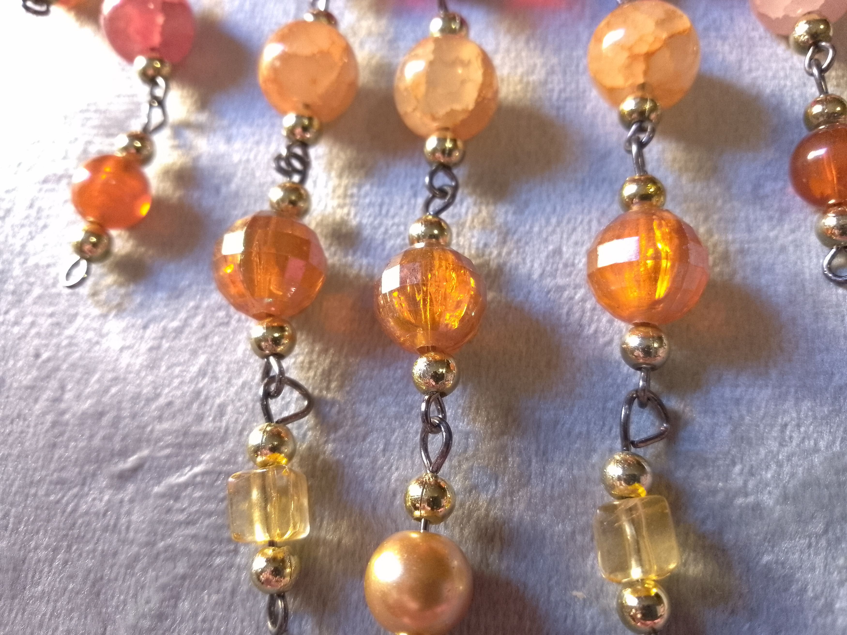 Handmade Necklace Red Crystals+gemstones. Frontal bangs.Earrings Size ONE SIZE - 11 Thumbnail