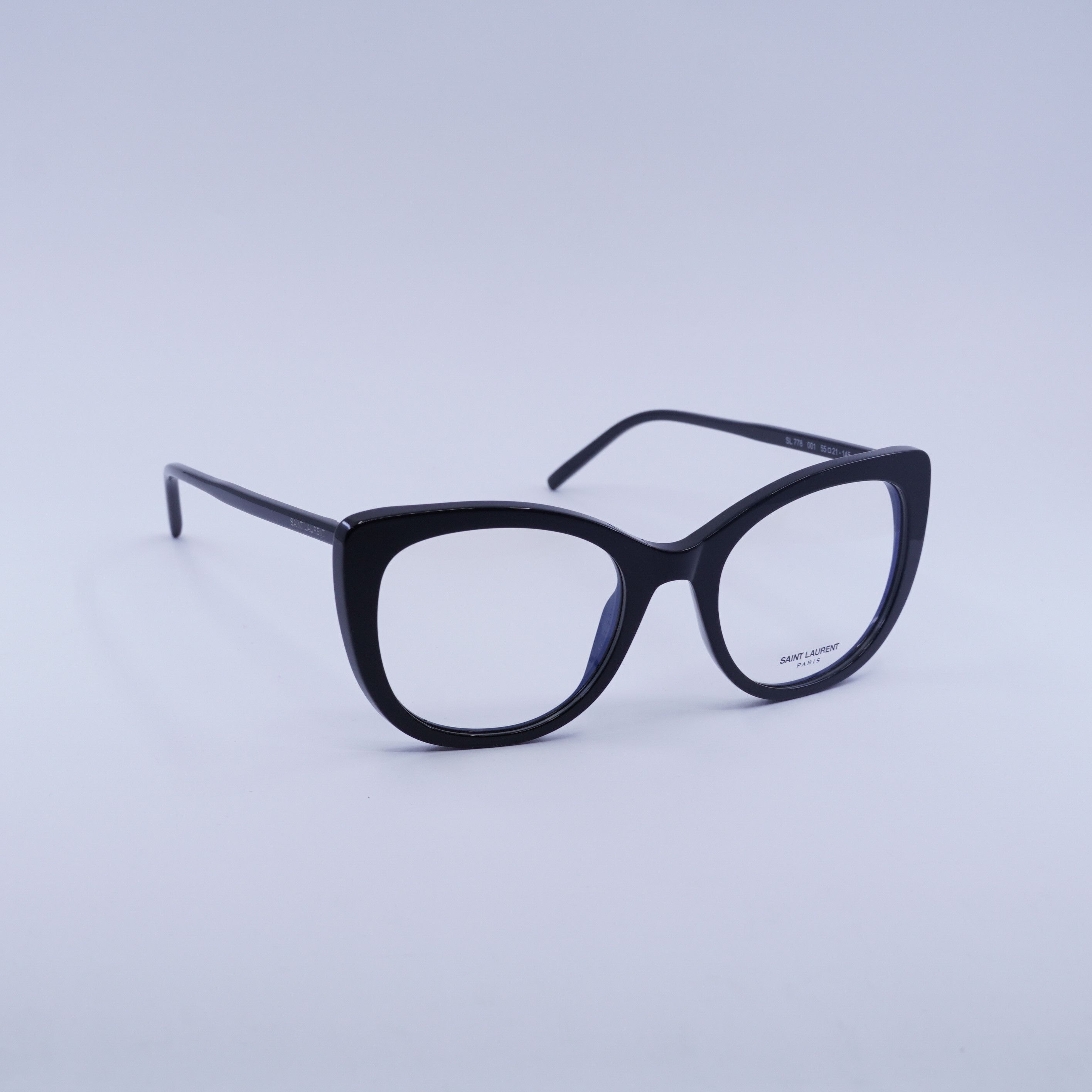Saint Laurent Paris Saint Laurent SL778 001 Eyeglasses Black 55mm Square Frame Size ONE SIZE - 7 Thumbnail