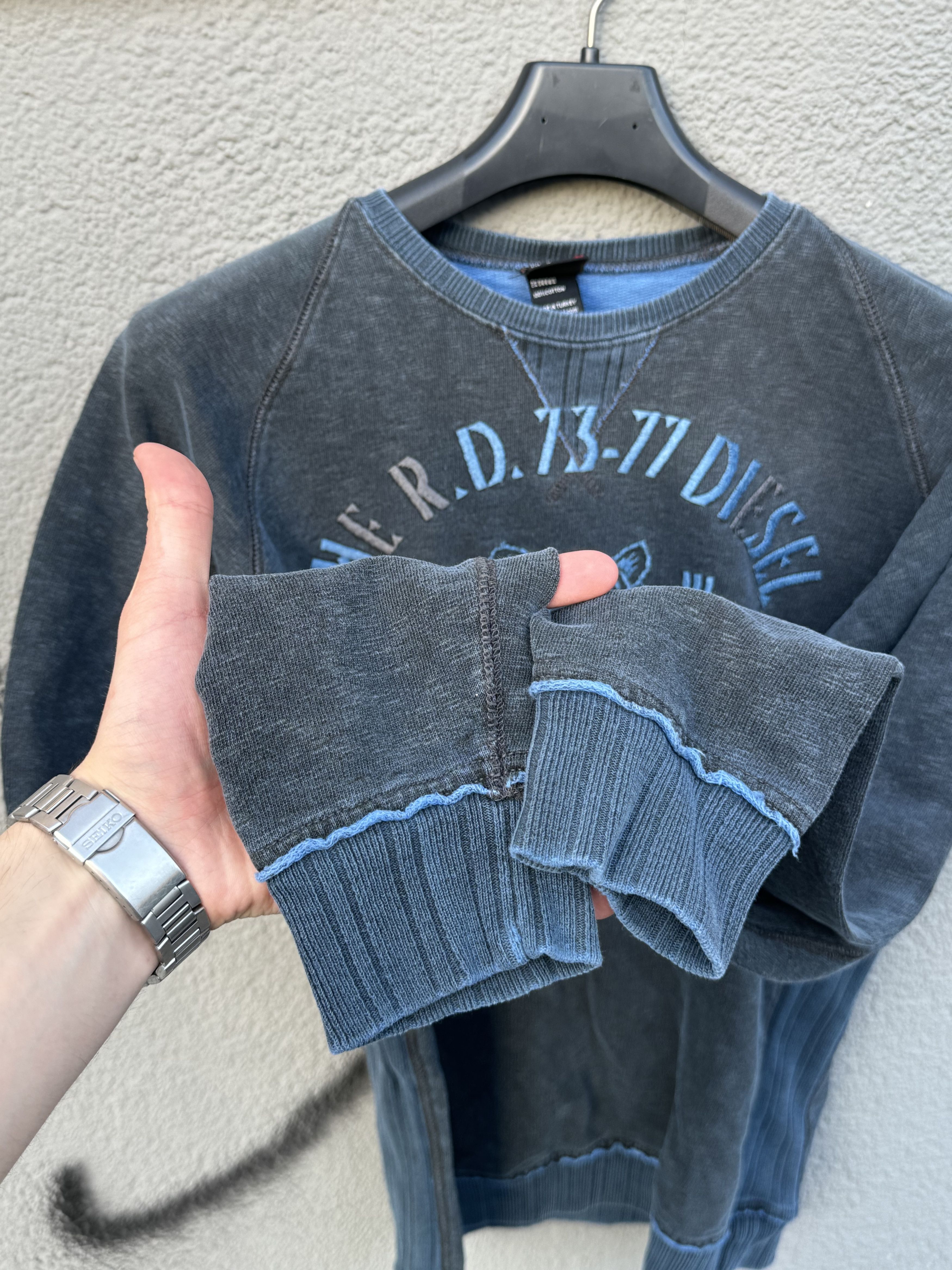 Diesel Vintage Sweatshirt Diesel Grey Blue Size M Size US M / EU 48-50 / 2 - 10 Thumbnail