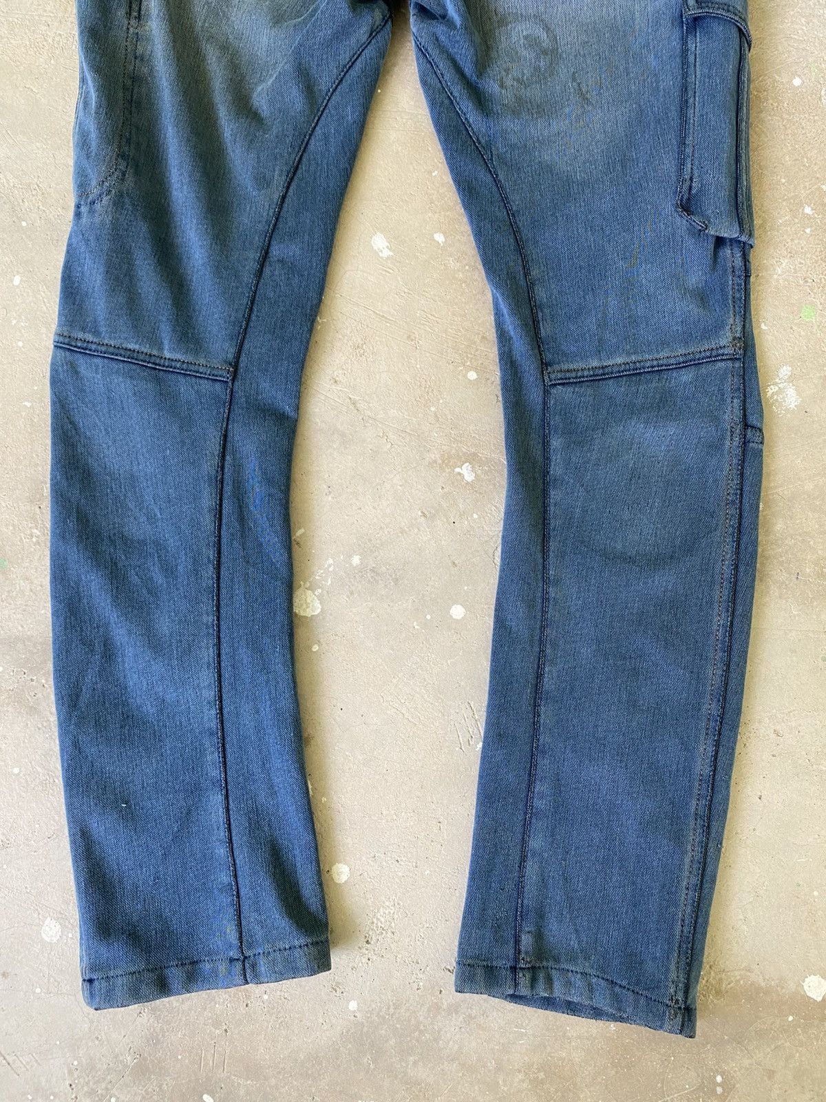 Japanese Brand FieldCore Multi Pocket 3D Cargo Denim Jeans Size US 33 - 8 Thumbnail