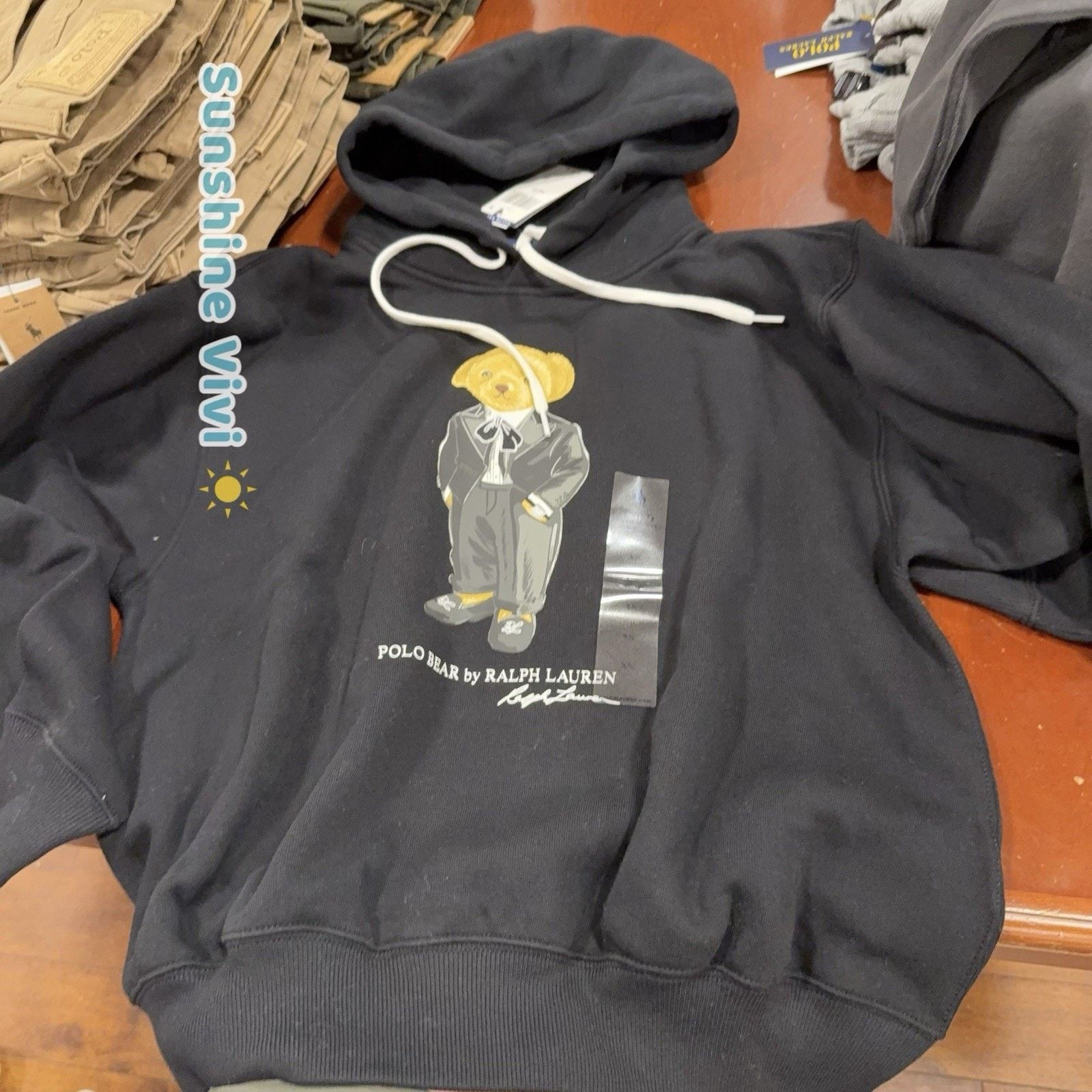 Polo Ralph Lauren NWT Ralph Lauren LongSleeve Women Polo Bear Fleece hoddie Size US XS / EU 42 / 0 - 1 Thumbnail