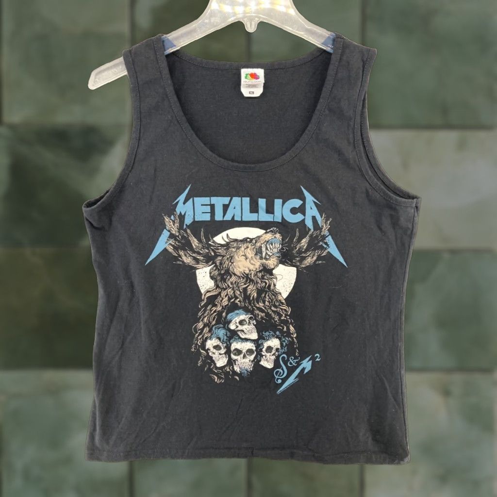 Fruit Of The Loom Metallica Rock Music Tank Top Black Graphic Print XL Womens Size XL / US 12-14 / IT 48-50 - 1 Thumbnail
