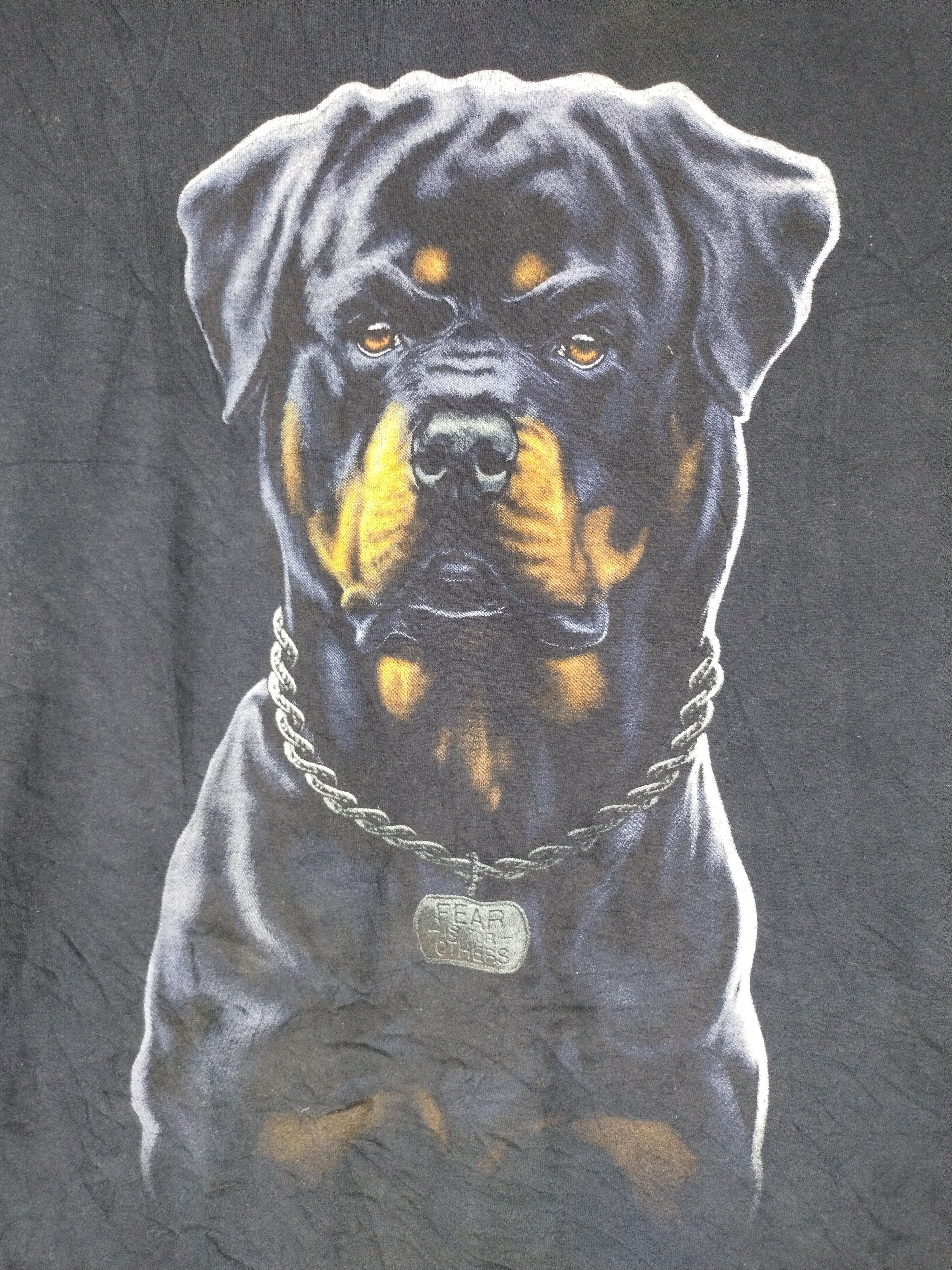 Vintage Vintage rottweiler fear is for others Shirt Tee Size US M / EU 48-50 / 2 - 3 Thumbnail