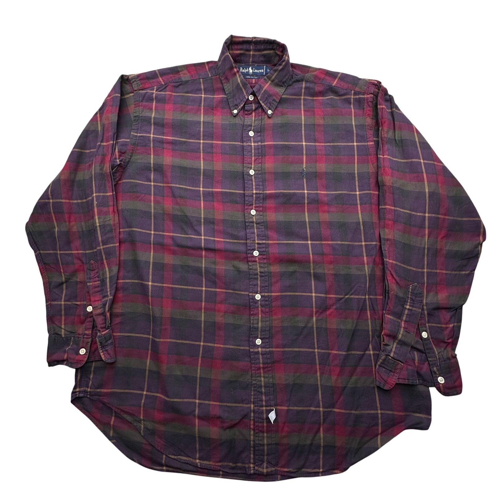 Ralph Lauren Ralph Lauren Maroon Button Down Long Sleeve Shirt Large Size US L / EU 52-54 / 3 - 1 Thumbnail