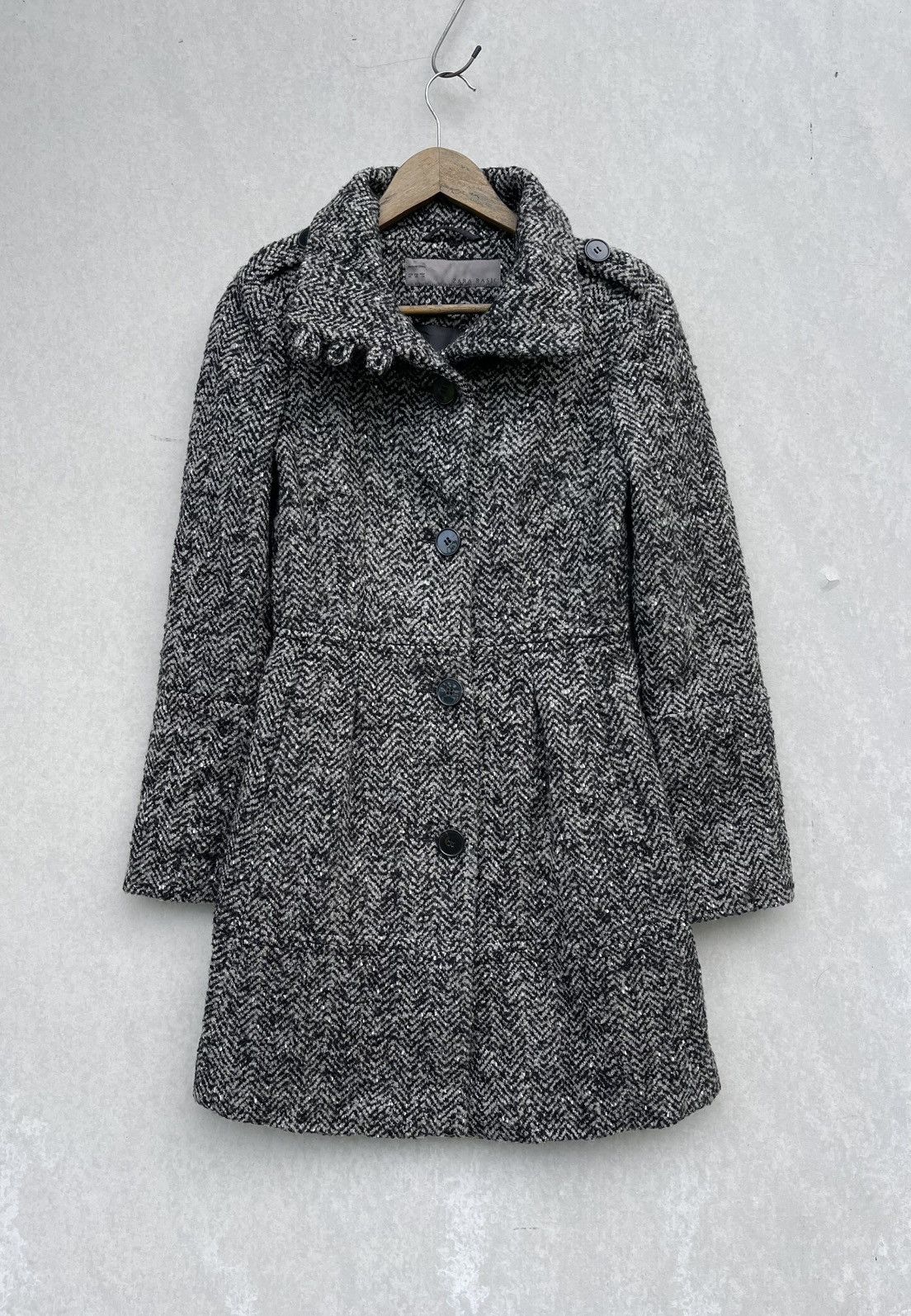 Designer × Zara ZARA BASIC WOMEN'S WOOL HIGH COLLAR COAT/JACKET Size XS / US 0-2 / IT 36-38 - 1 Thumbnail