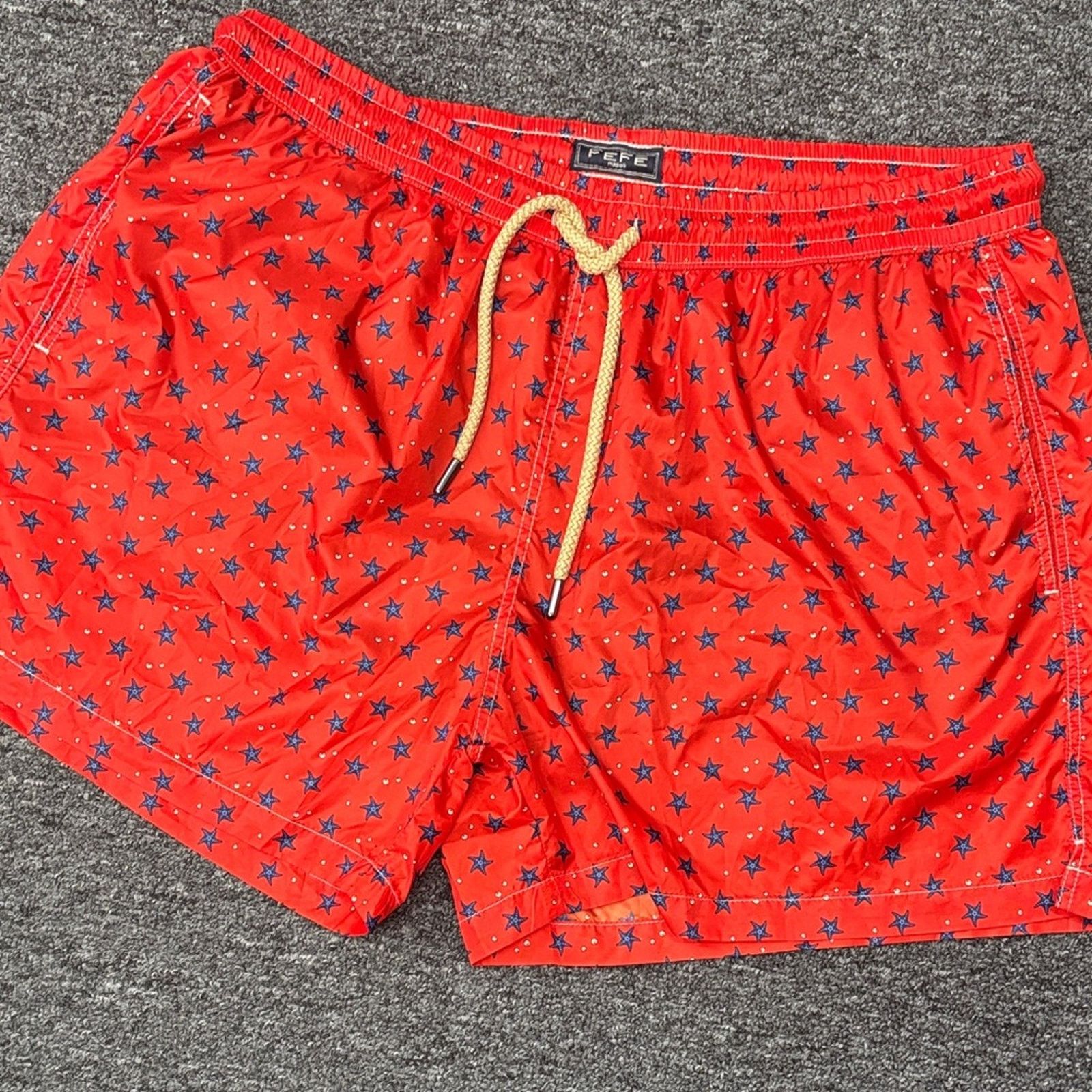 Other NWT FEFE Stylish Red Star Print Swim Trunks size 3XL Size US 44 / EU 60 - 1 Thumbnail