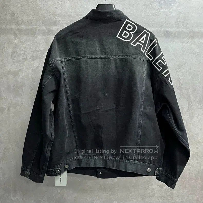 Balenciaga Balenciaga Black Logo Denim Jacket. Size US M / EU 48-50 / 2 - 2 Thumbnail