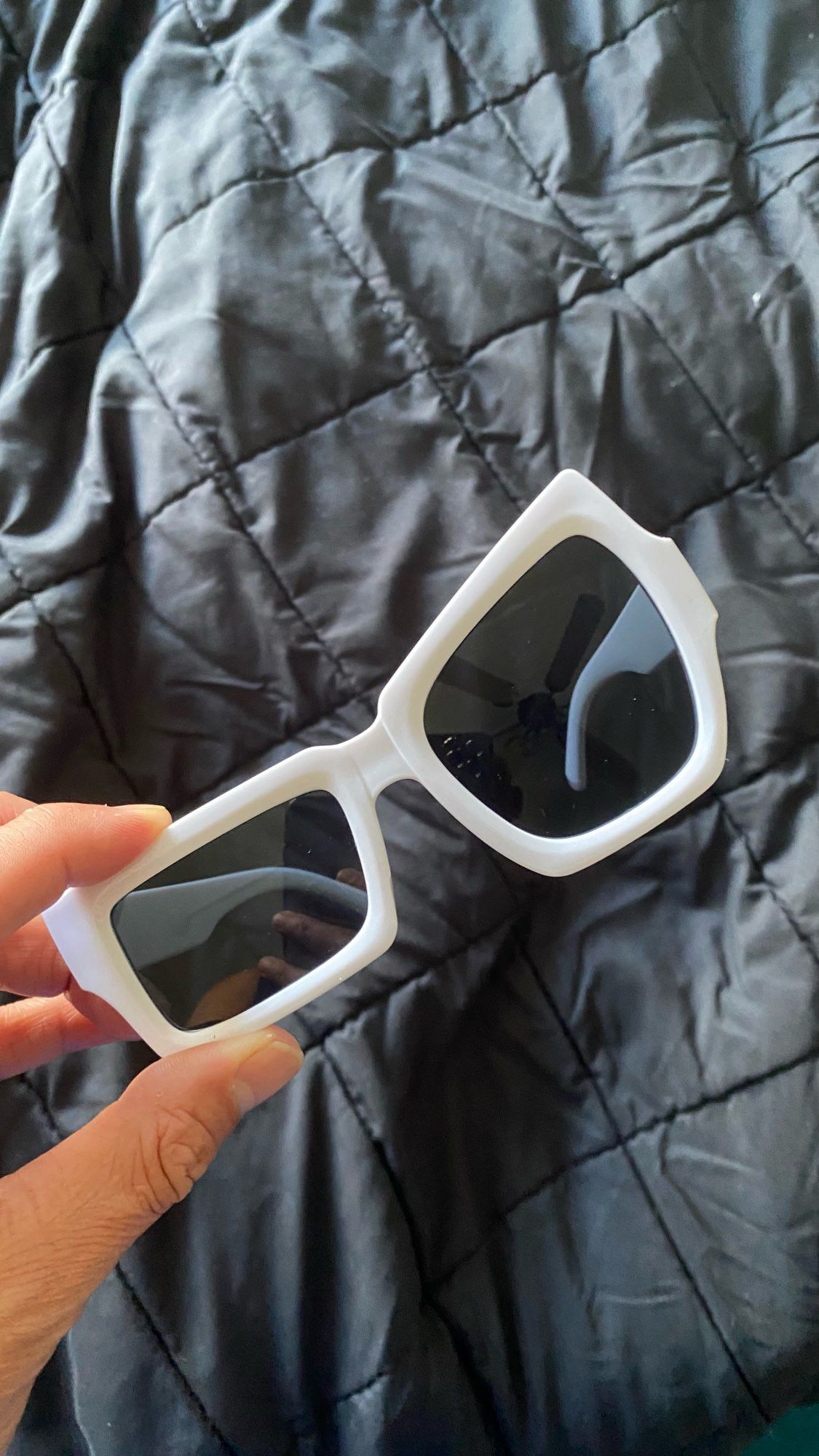 Electric Visual × Japanese Brand Y2K Asymmetric Sunglasses (White) Size ONE SIZE - 2 Thumbnail