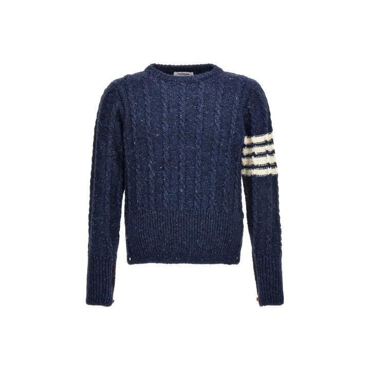 Thom Browne Thom Browne Classic Blue Long Sleeve Sweater -2507 Size US XL / EU 56 / 4 - 7 Thumbnail