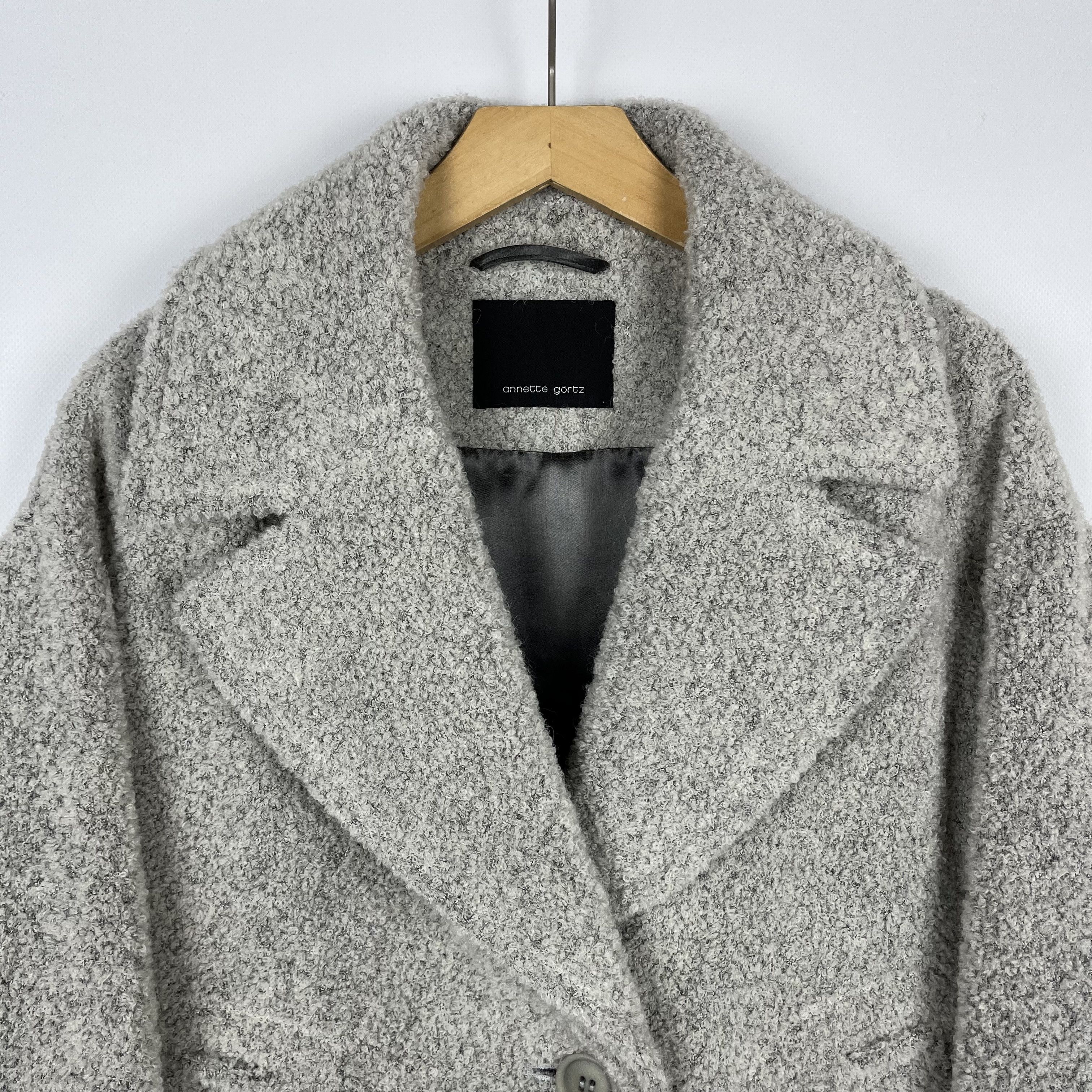 Annette Gortz Ladies Annette Gortz Avant-Garde Single-Breasted Coat Jacket Size L / US 10 / IT 46 - 6 Thumbnail