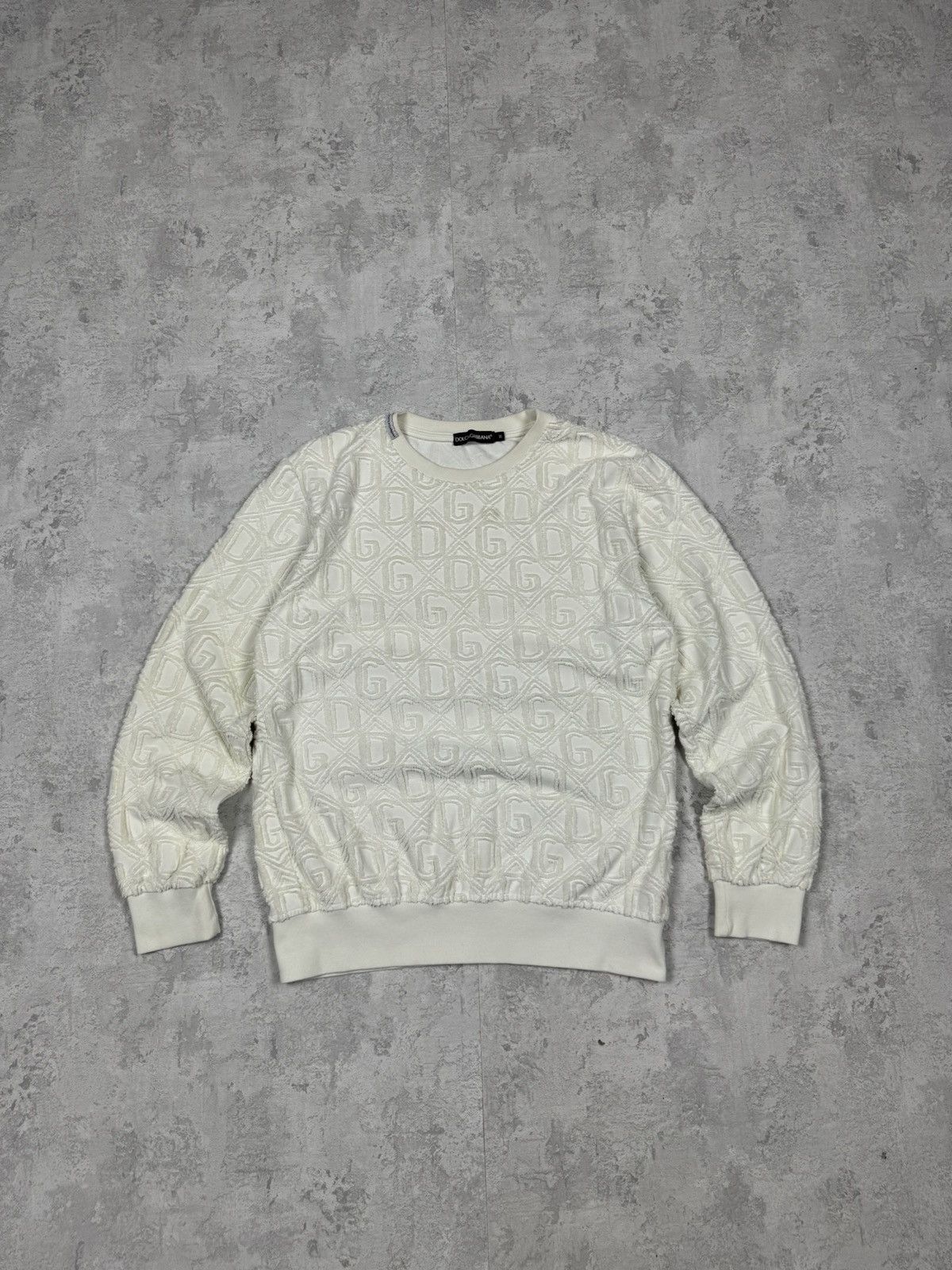 Dolce & Gabbana Dolce & Gabbana White Monogram Sweatshirt Size 50 Size US M / EU 48-50 / 2 - 1 Thumbnail