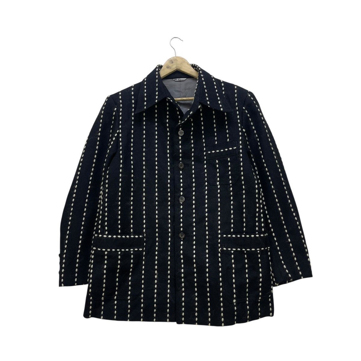 Designer × Issey Miyake 💥Vintage MC Roman Stitching Stripe Down Jacket Size US M / EU 48-50 / 2 - 1 Thumbnail