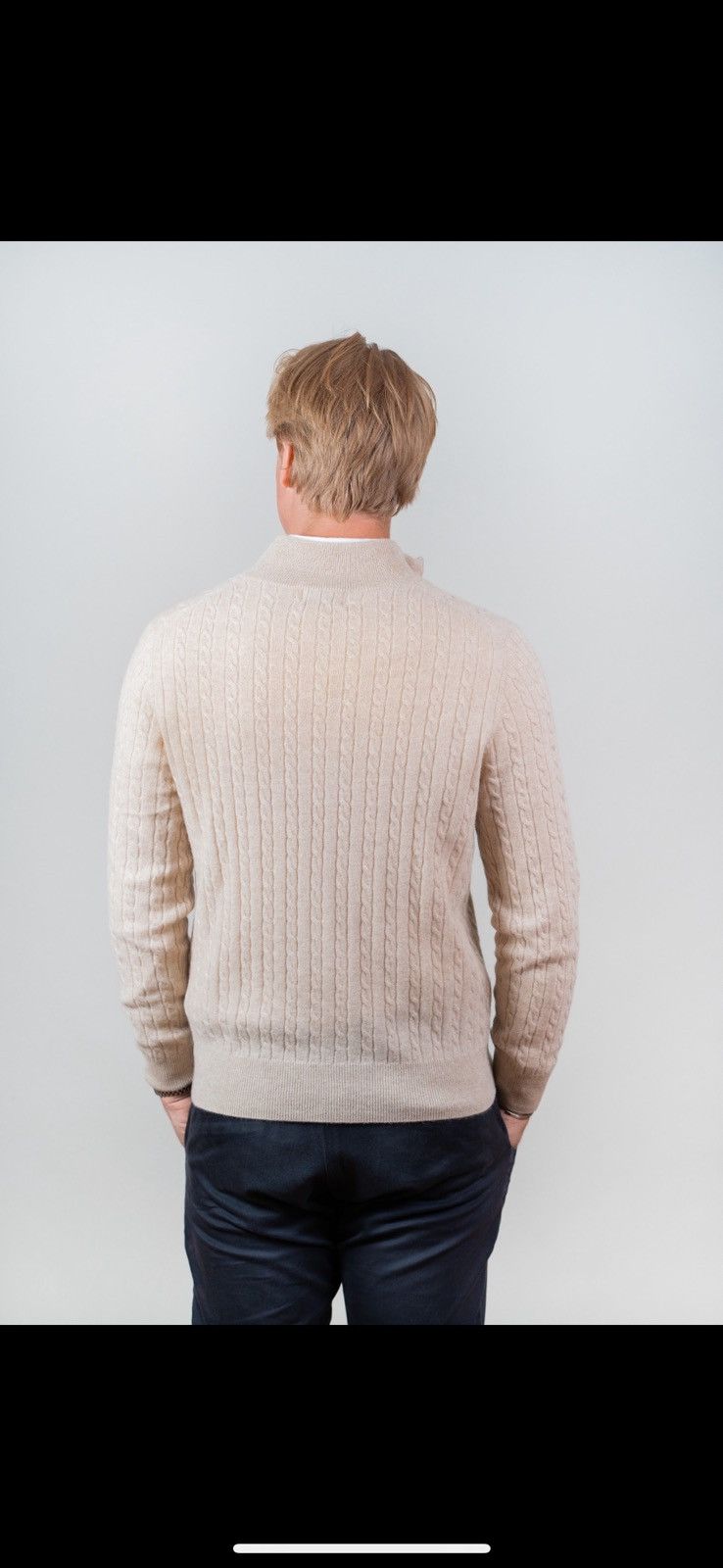 Other 100% cashmere half zip cable knit, M Size US M / EU 48-50 / 2 - 2 Thumbnail