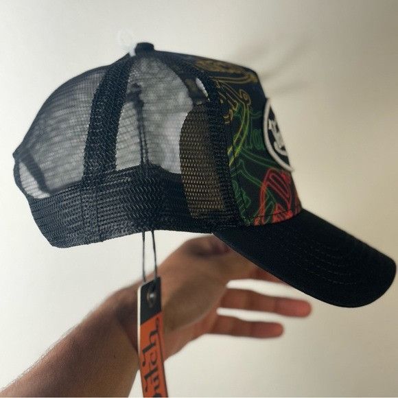 Von Dutch NWT VON DUTCH NEON LOGO BLACK TRUCKER HAT Size ONE SIZE - 5 Thumbnail
