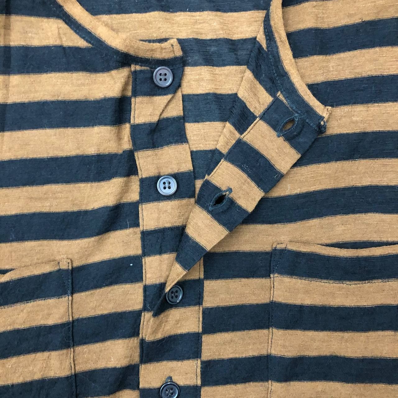 Y's × Yohji Yamamoto T403 YOHJI YAMAMOTO ICONIC STRIPED PUNK RIPPED TEE Size XS / US 0-2 / IT 36-38 - 7 Thumbnail