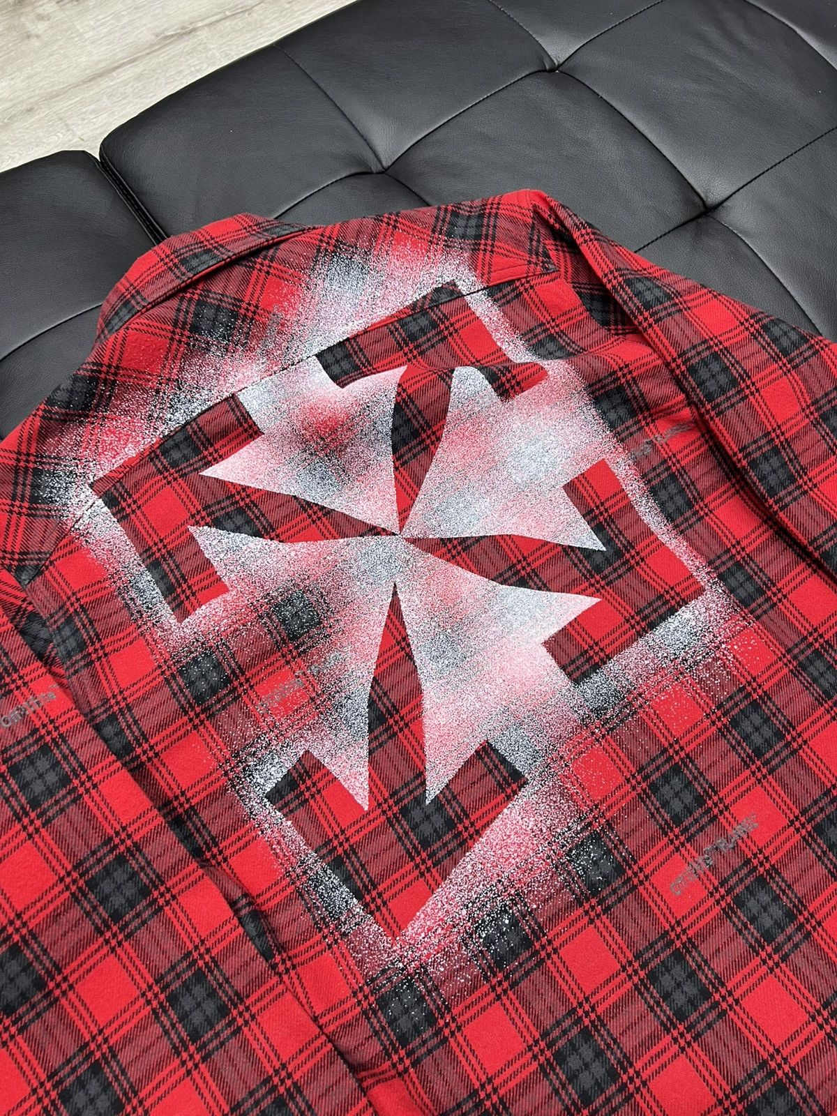 Off-White Off-White Stencil Flannel Check Shirt Size Large Size US L / EU 52-54 / 3 - 4 Thumbnail
