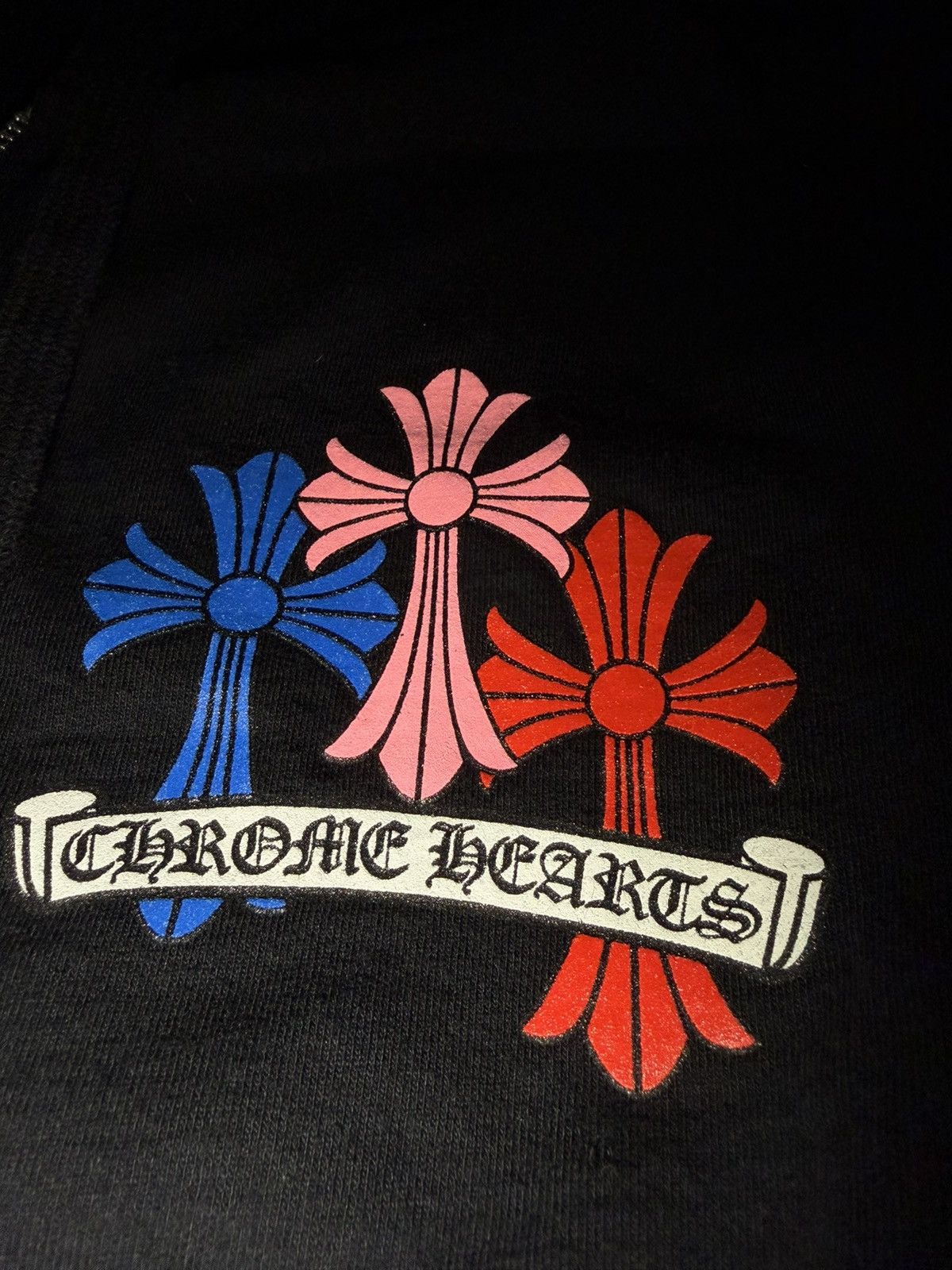 Chrome Hearts ✅ Authentic Chrome Hearts Rare Multi Color Cross Zip Up Sz M Size US M / EU 48-50 / 2 - 6 Thumbnail