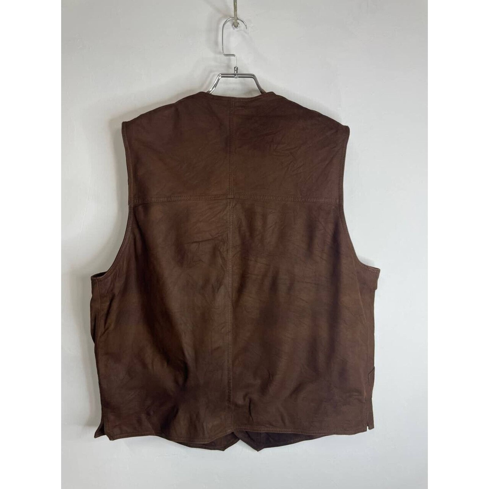 Vintage Vintage Brown Suede Leather Vest XXL Western Cowboy Size US XXL / EU 58 / 5 - 6 Thumbnail