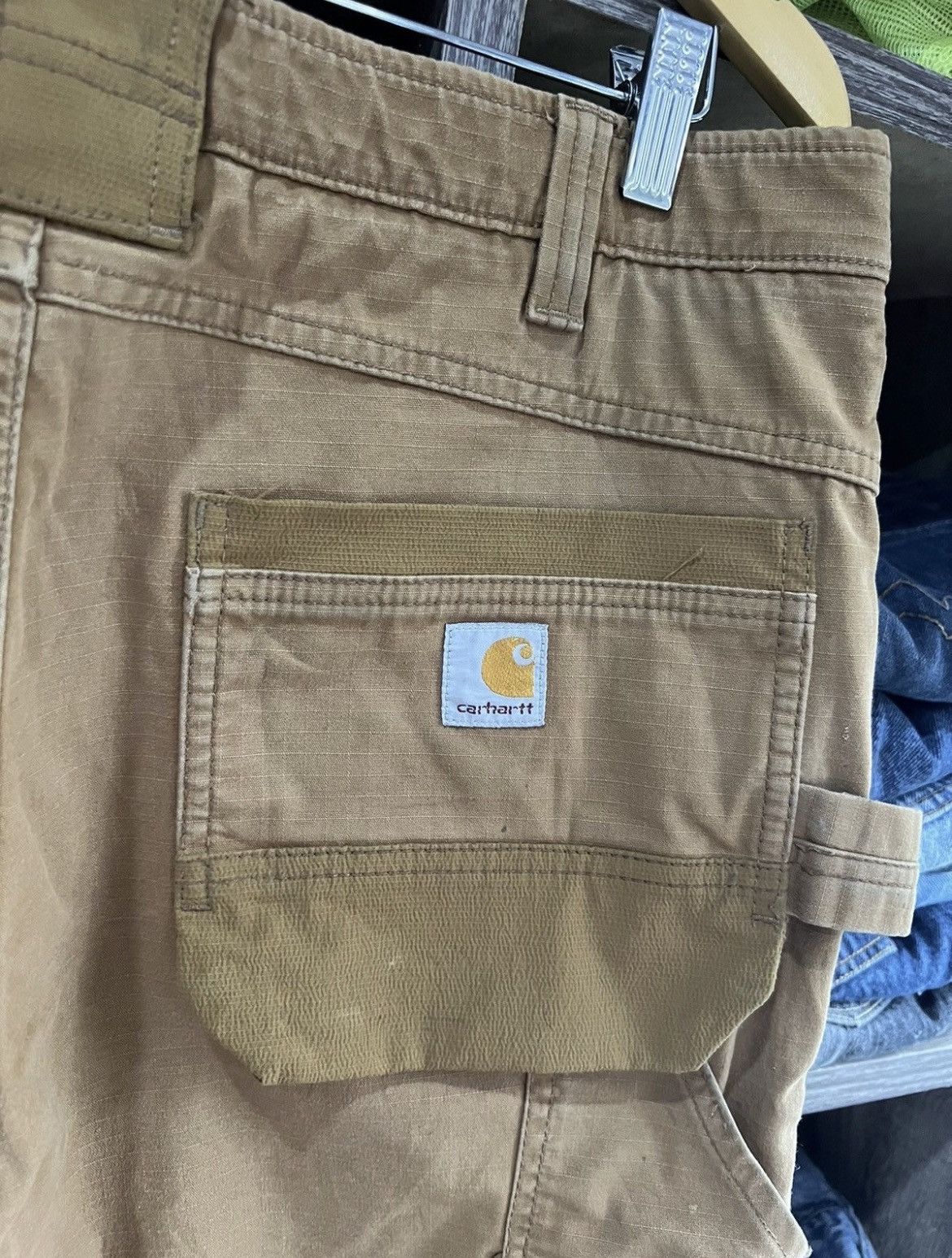 Carhartt 🔥Crazy Rare Carhartt Ripstop Multipockets Double Knee Size US 35 - 17 Thumbnail