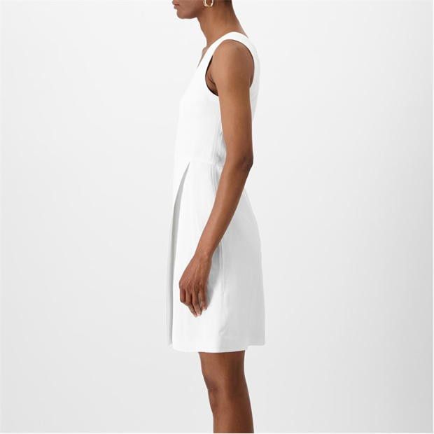 Jil Sander o1g2r1mq1024 Mini Dress in Optic White Size XXS / US 00 / IT 34 - 4 Thumbnail