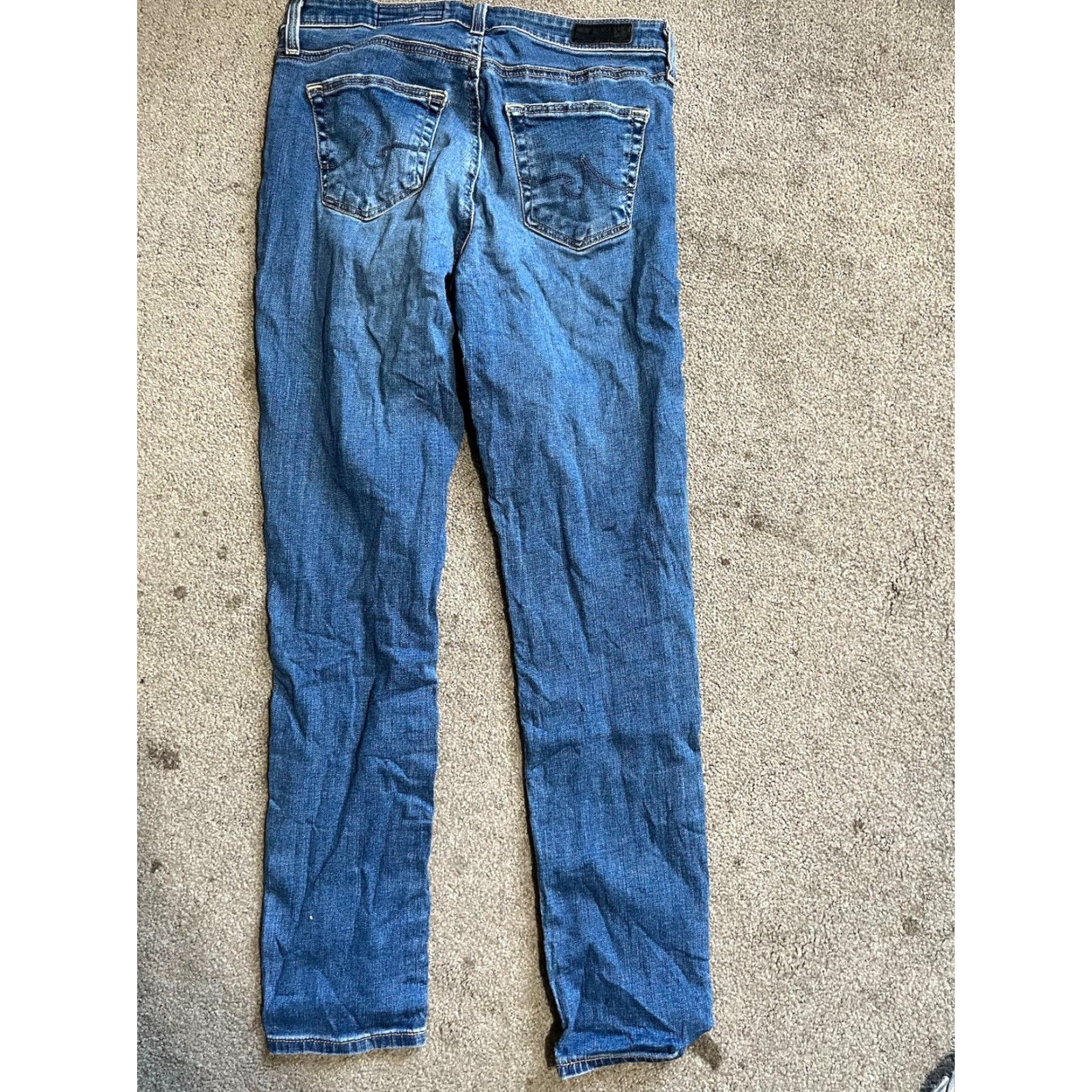 Vintage AG Adriano Goldschmied Stevie Jeans Slim Ankle Women's 25R Blue Denim Size 42" / US 20 - 3 Thumbnail