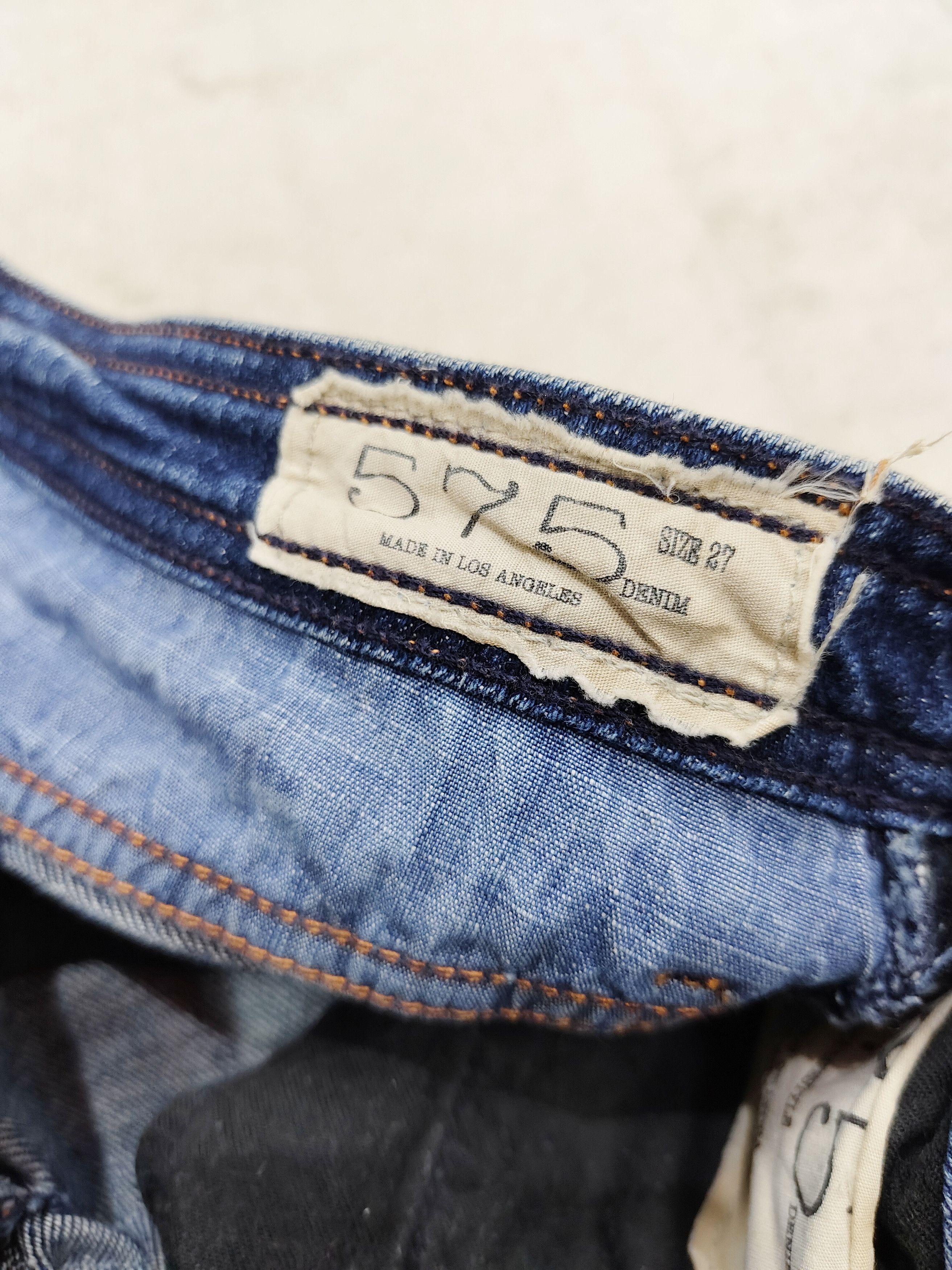 Seditionaries Vtg 575 LA❤️‍🔥Y2k Heavy Distressed Fade Flare Jeans Size 29" - 7 Thumbnail