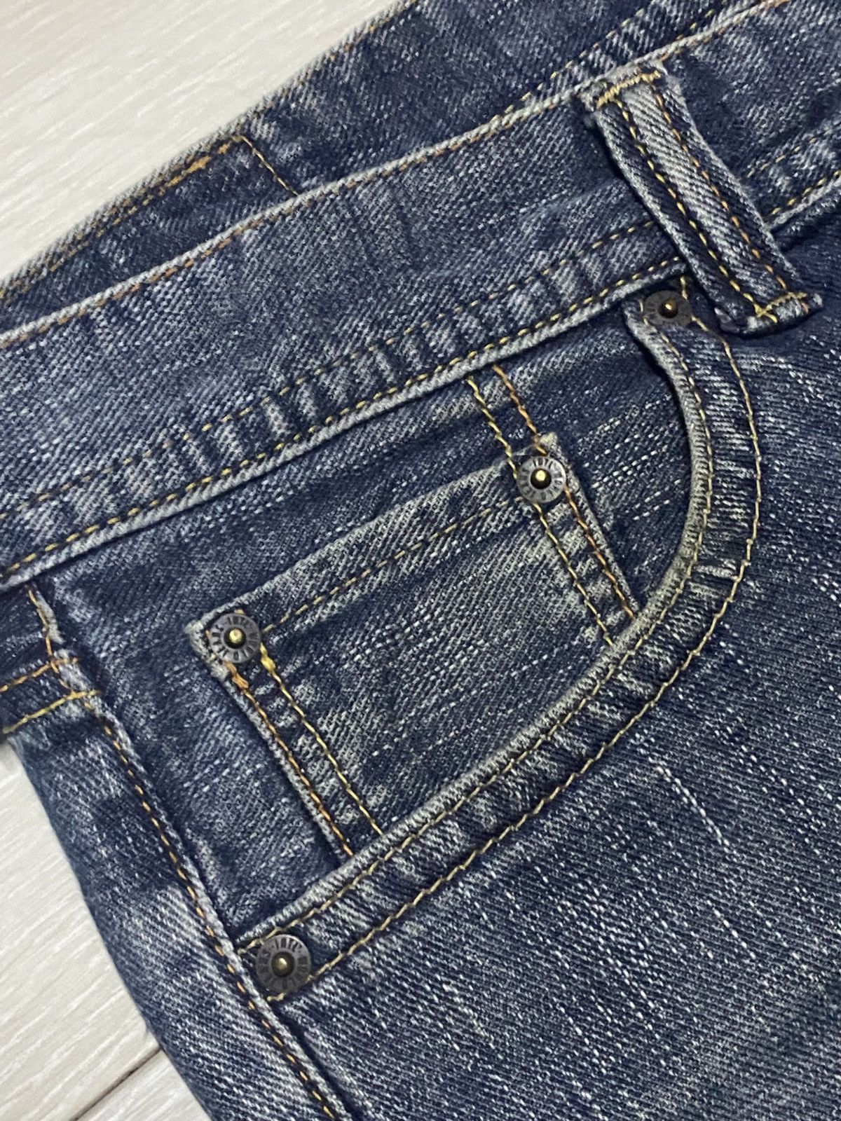 Japanese Brand Vintage Japanese Brand GL Heart Faded Wash Distressed Jeans Size US 34 / EU 50 - 5 Thumbnail