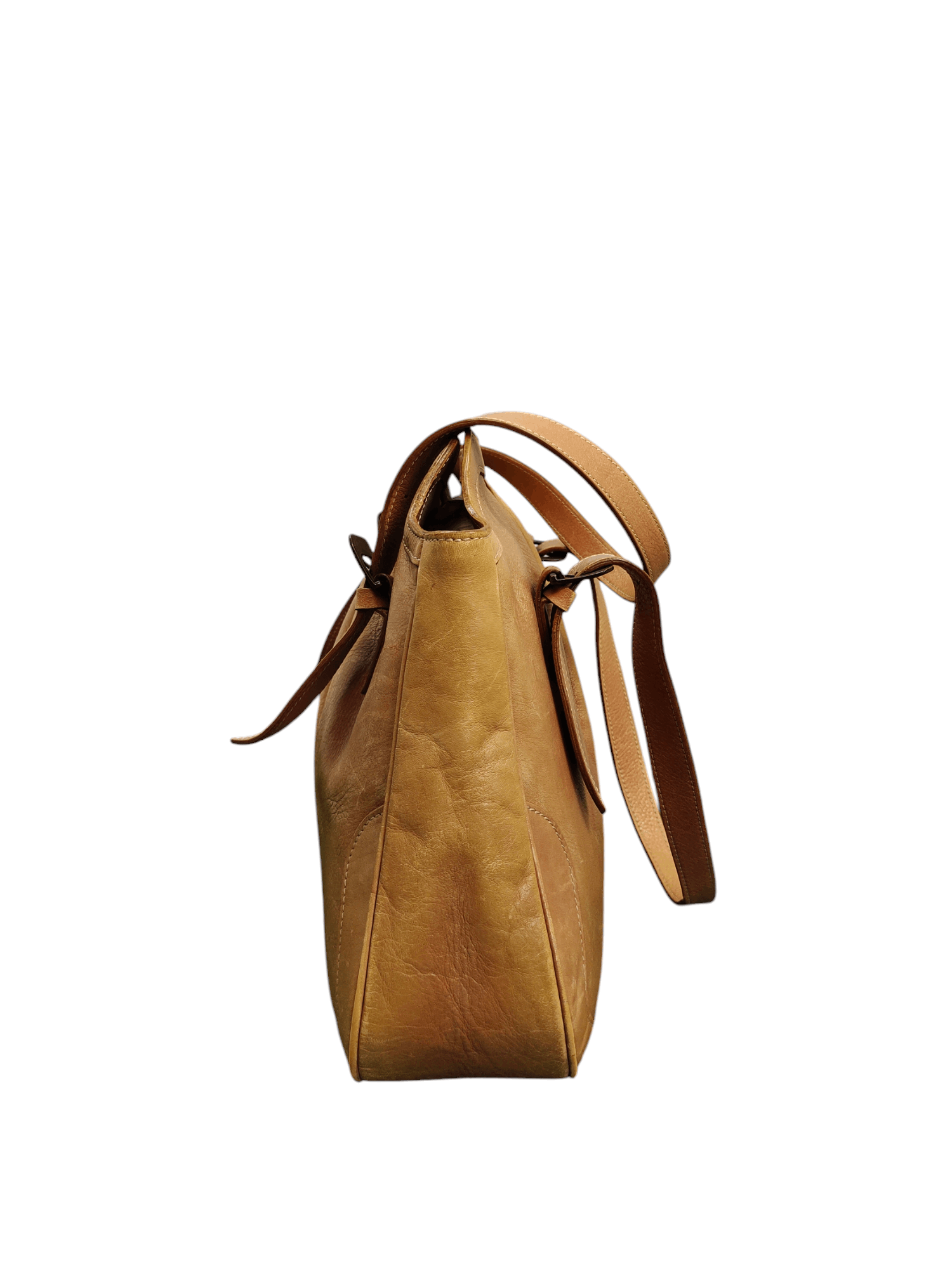 Vintage Sazaby Japan Patina Leather Shoulder Tote Bag
